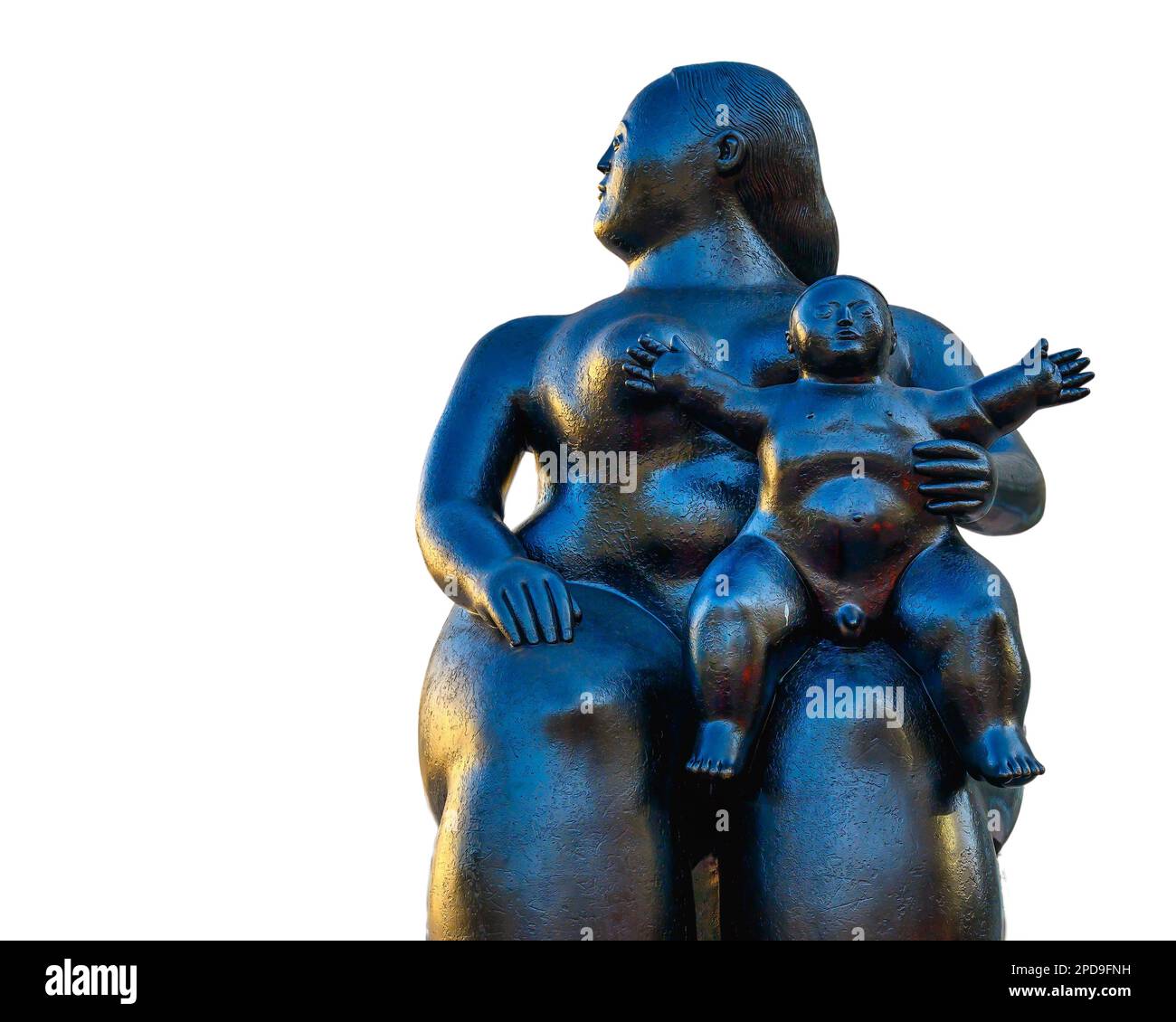 Oviedo, Asturies, Espagne : sculpture nommée la Maternidad (la maternité) par Fernando Otero Banque D'Images