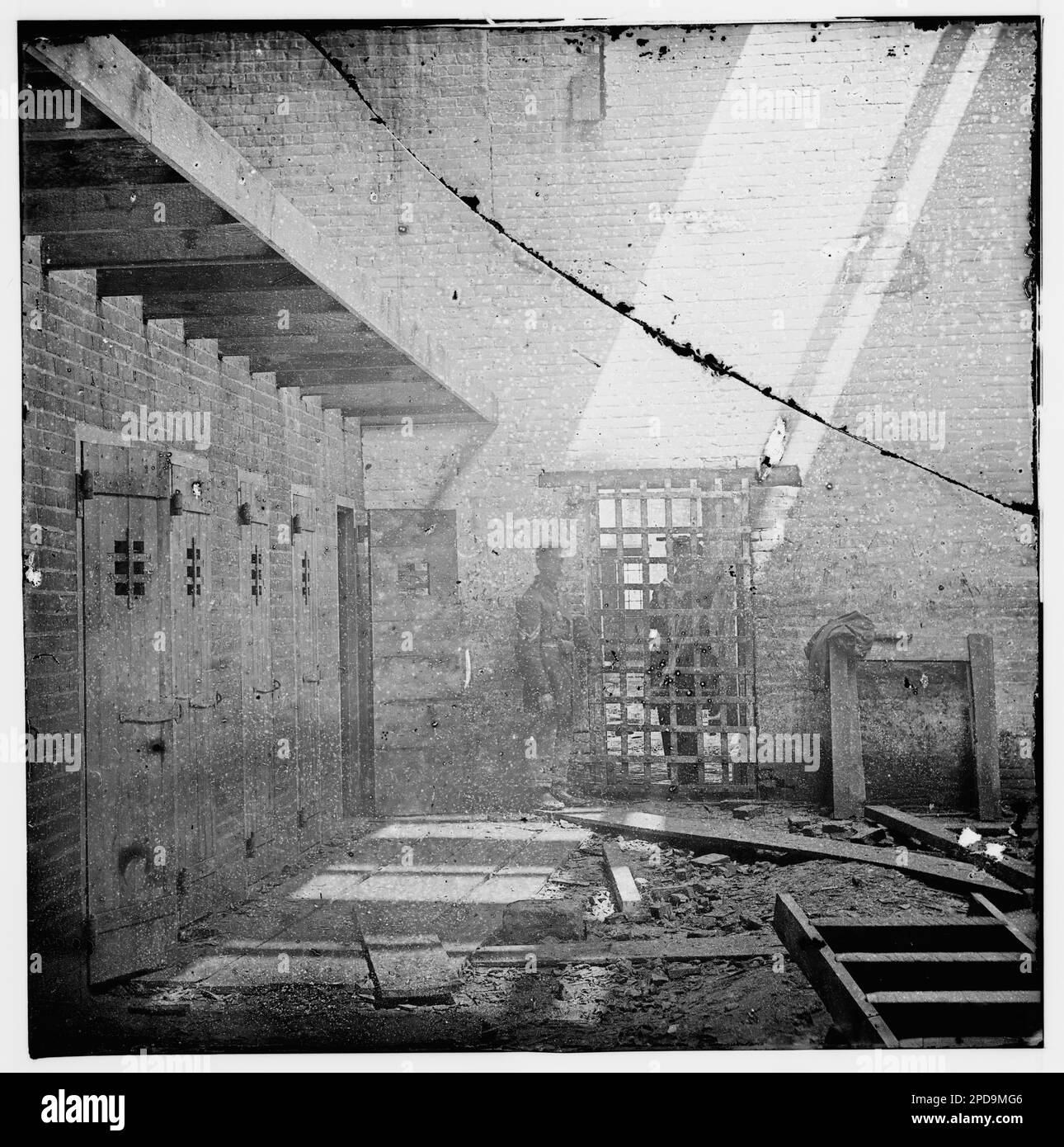 Alexandrie, Virginie. Stylet esclave. Vue de l'intérieur. Photographies de guerre civile, 1861-1865 . États-Unis, Histoire, Guerre civile, 1861-1865. Banque D'Images