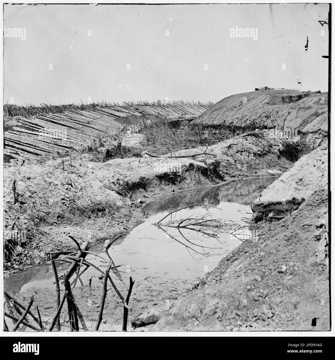Petersburg, Virginie. Fortifications. Photographies de guerre civile, 1861-1865 . États-Unis, Histoire, Guerre civile, 1861-1865. Banque D'Images