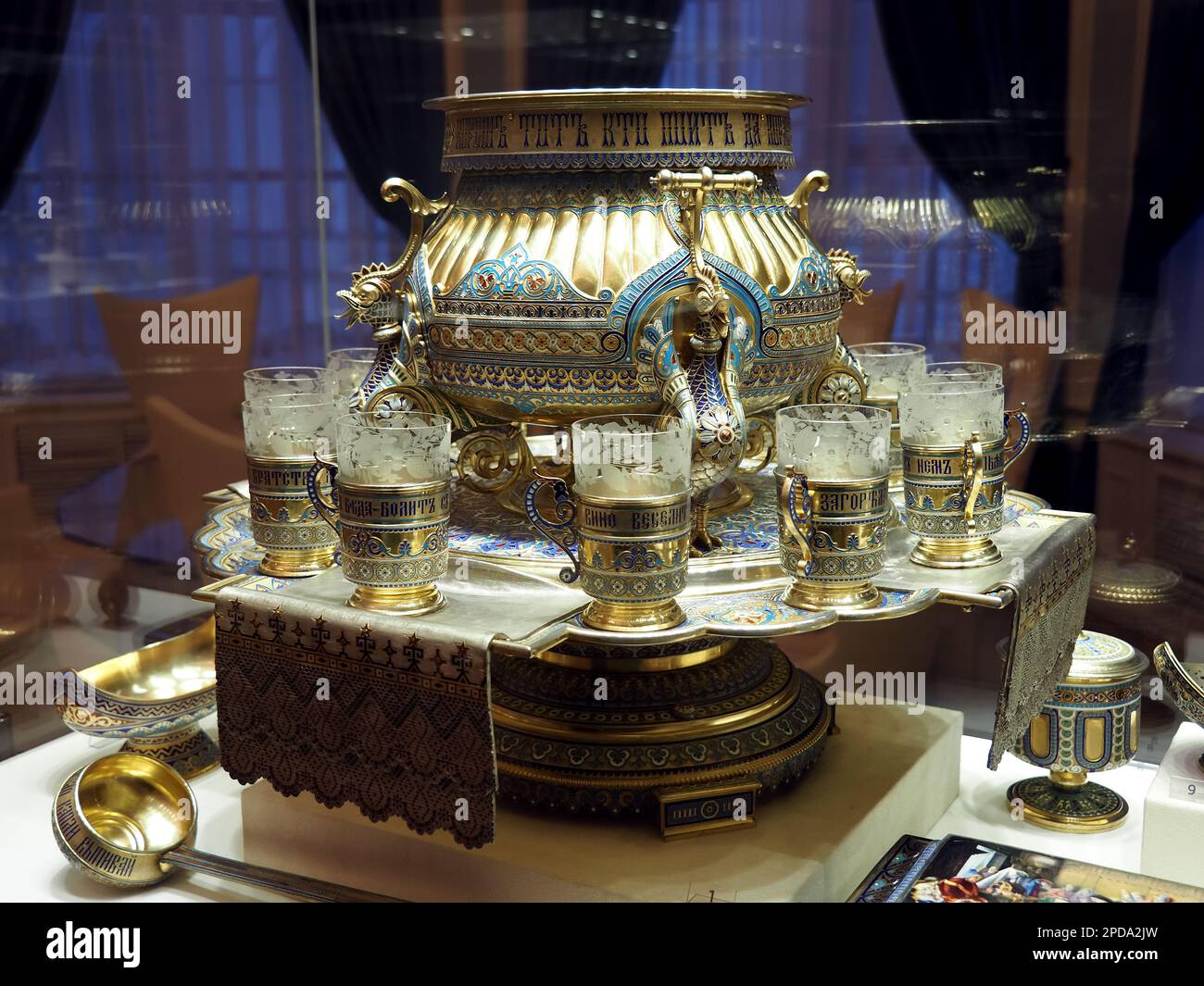 Musée Faberge du Palais de Shuvalov, Saint-Pétersbourg, Russie, site classé au patrimoine mondial de l'UNESCO Banque D'Images