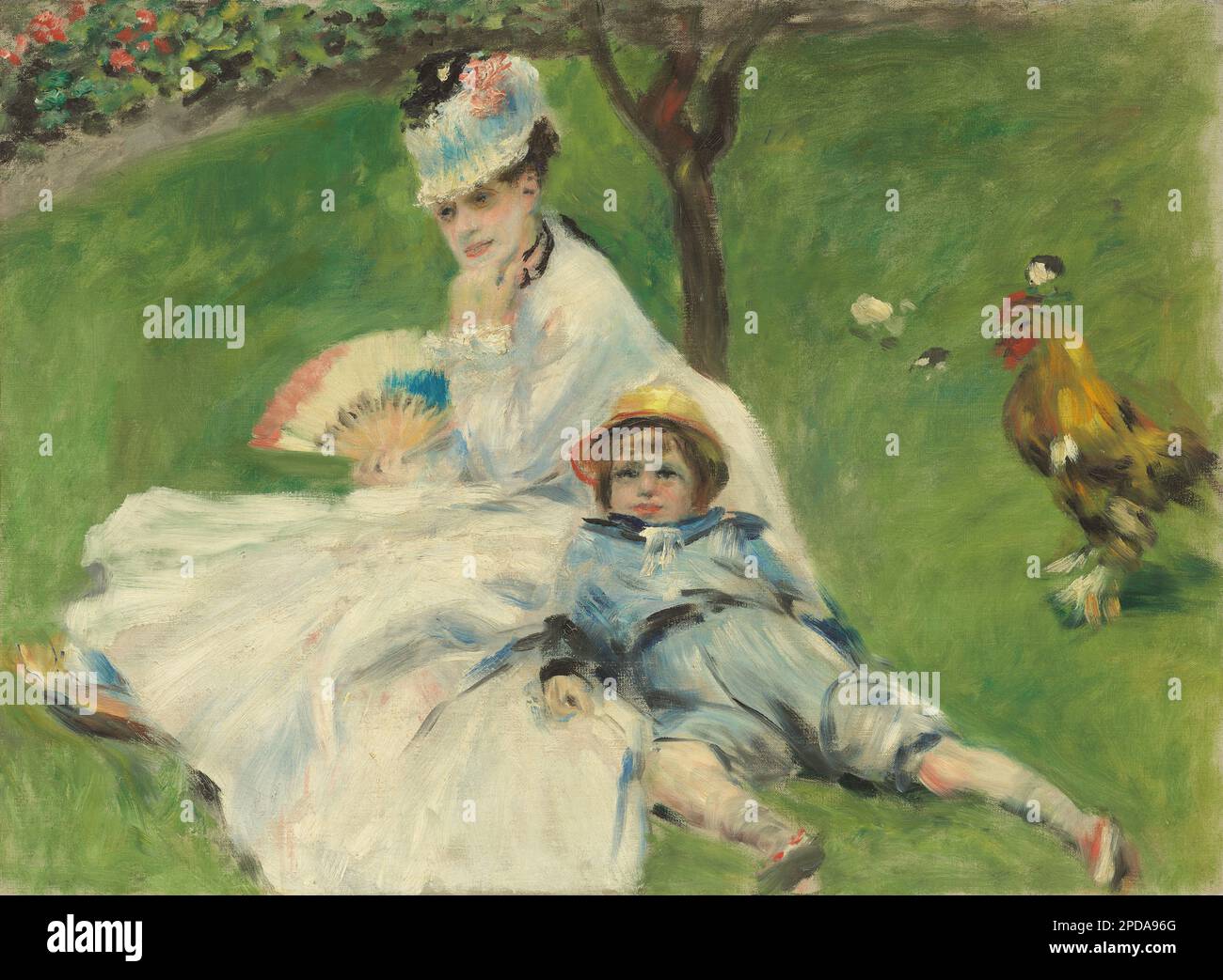 Madame Monet et son fils 1874 par Pierre-Auguste Renoir Banque D'Images