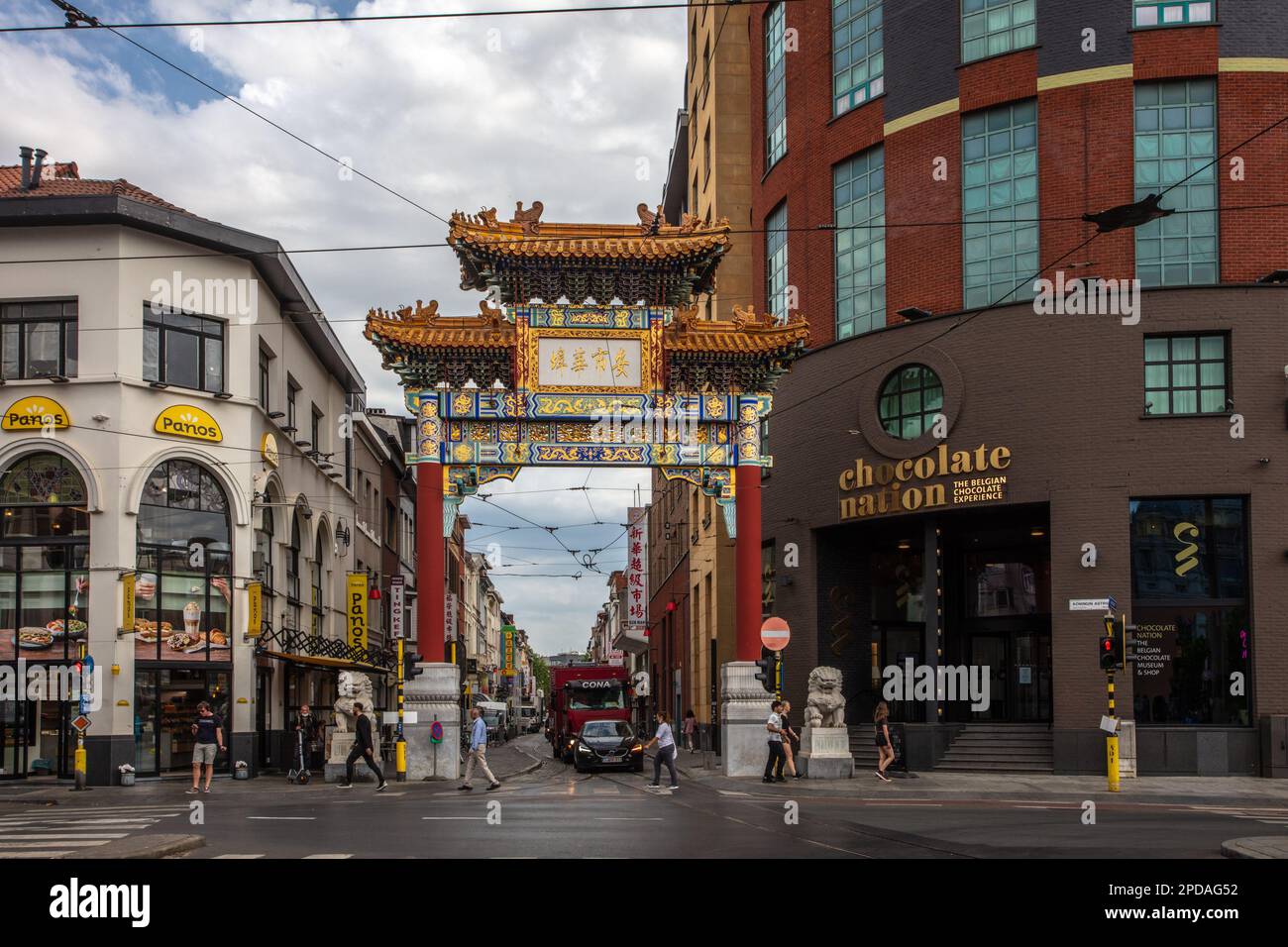 Chinatown Gate à Anvers. Bruxelles. Banque D'Images