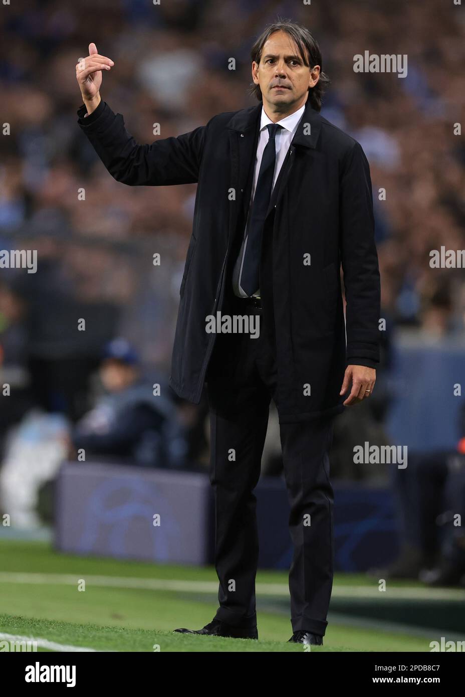 Porto, Portugal. 14th mars 2023. Simone Inzaghi l'entraîneur-chef du FC Internazionale réagit lors du match de l'UEFA Champions League à l'Estadio do Dragao, Porto. Crédit photo à lire: Jonathan Moscrop/Sportimage crédit: Sportimage/Alay Live News Banque D'Images