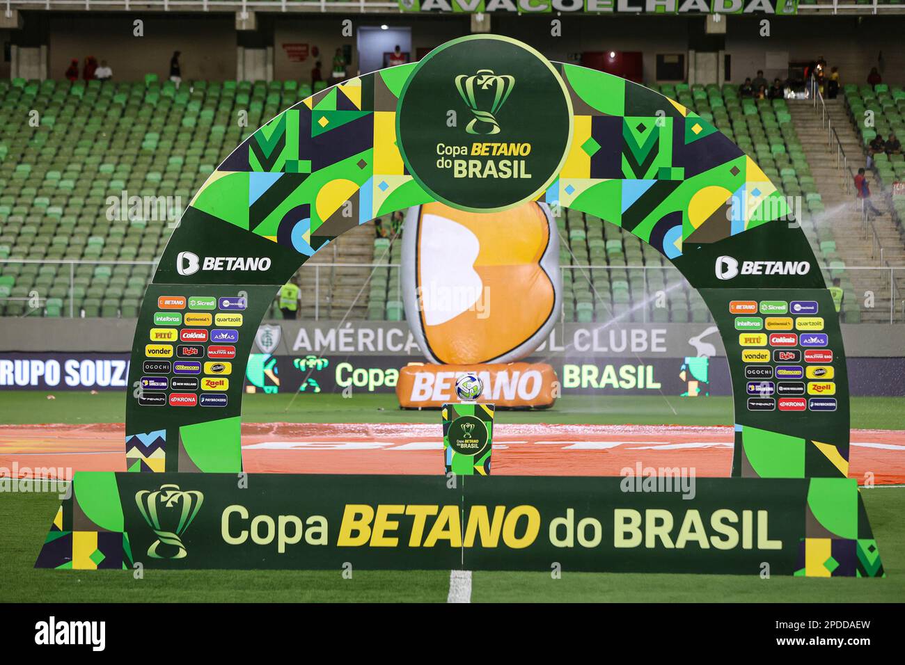 Belo Horizonte, Brésil. 14th mars 2023. MG - BELO HORIZONTE - 03/14/2023 - COPA DO BRASIL 2023, AMERICA-MG X SANTA CRUZ - Totem pour le Copa do Brasil au stade Independencia pour le match entre America-MG et Santa Cruz pour le championnat Copa do Brasil 2023. Photo: Gilson Junio/AGIF/Sipa USA crédit: SIPA US/Alay Live News Banque D'Images