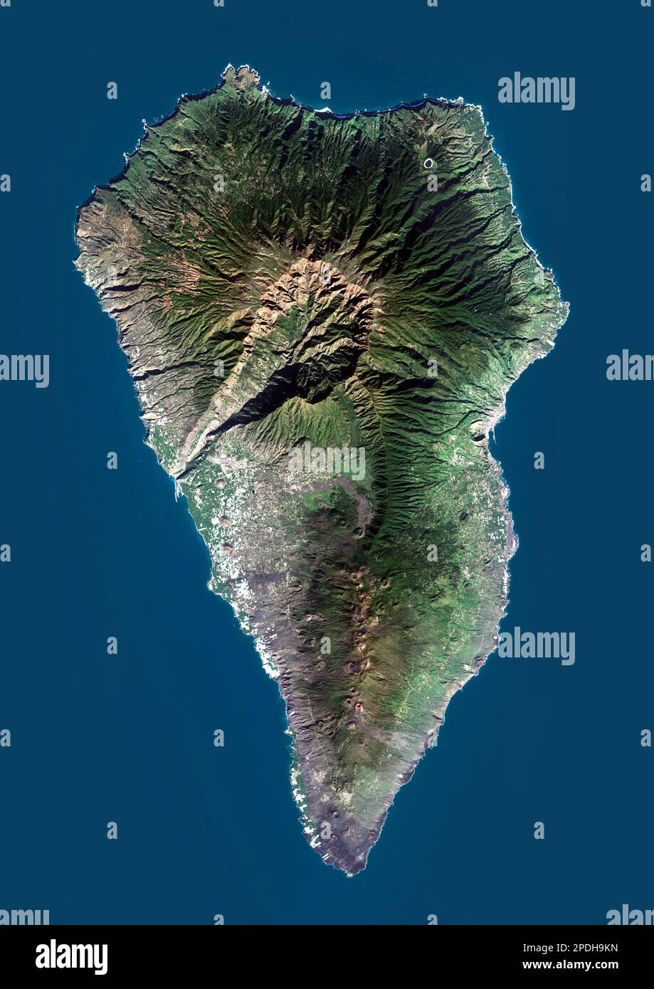 La Palma, Santa Cruz de Tenerife, image satellite Photo Stock - Alamy