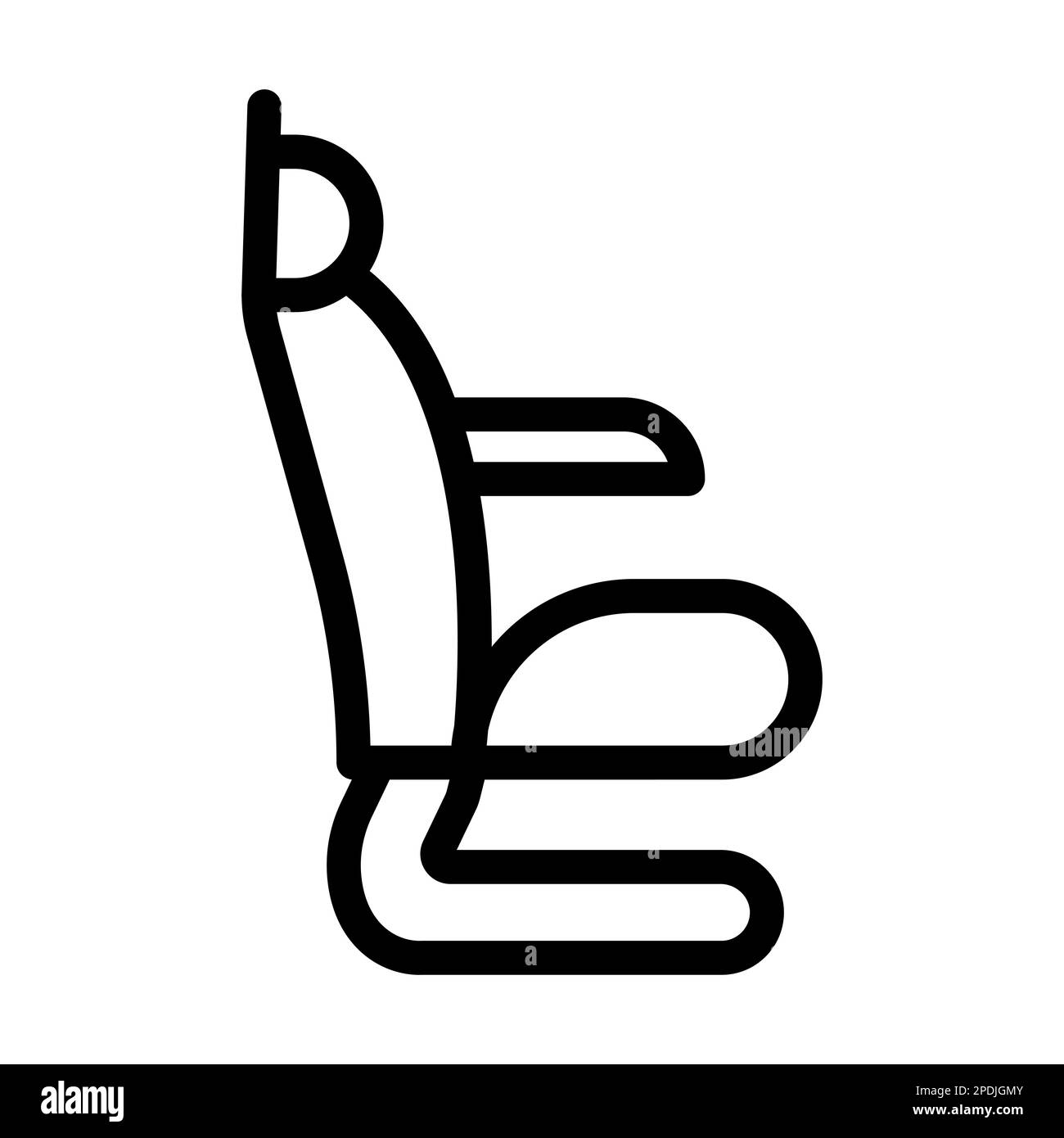 Icône Pilot Seat Vector Thick Line pour usage personnel et commercial. Banque D'Images
