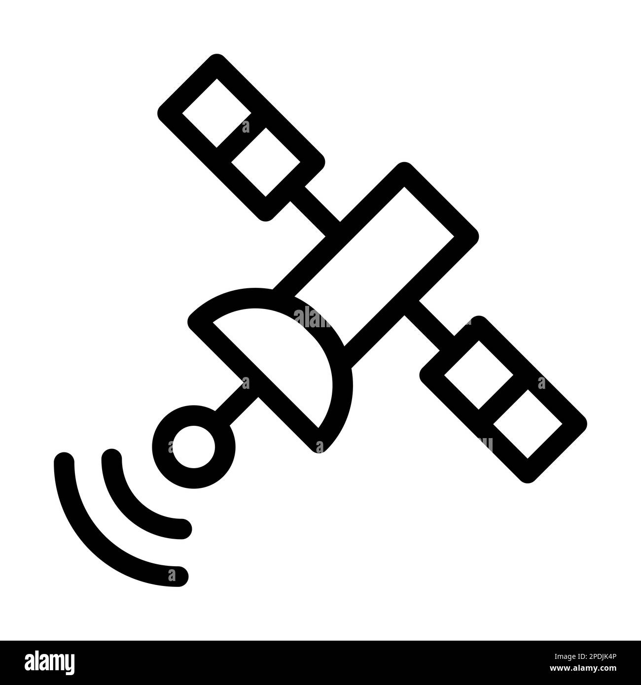 Icône de ligne épaisse vecteur satellite pour une utilisation personnelle et commerciale. Banque D'Images