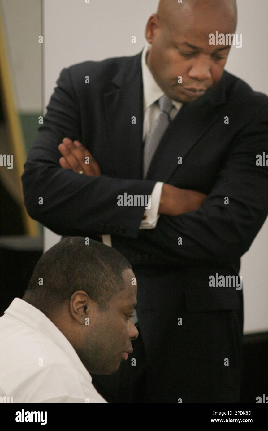 Defense attorney Steve Gordon stands next to defendant Edward Lee Busby