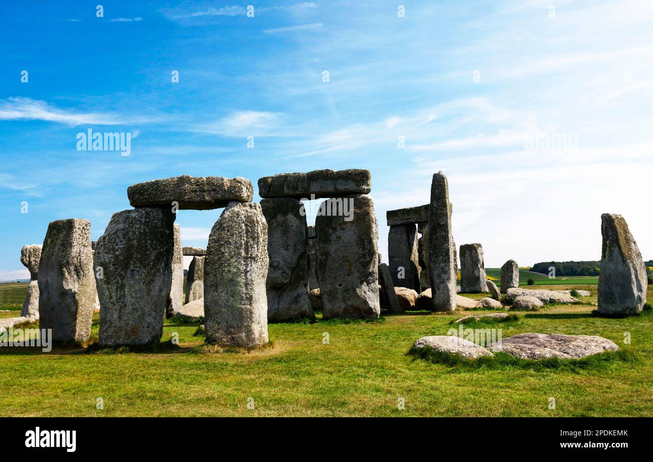 Stonehenge à Amesbury dans le Wiltshire, Angleterre Banque D'Images