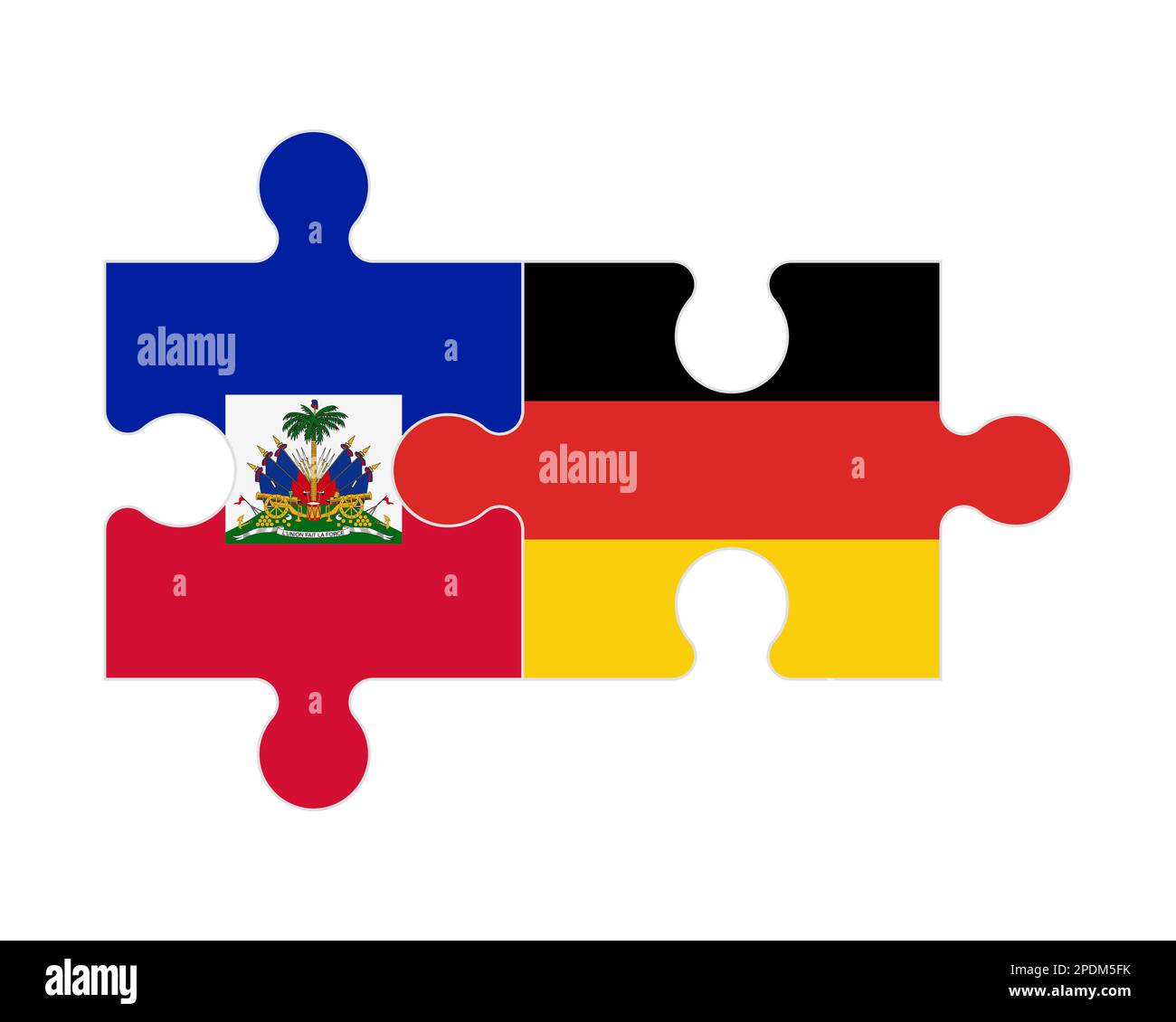 Puzzle connecté des drapeaux d'Haïti et de l'Allemagne, vecteur Illustration de Vecteur