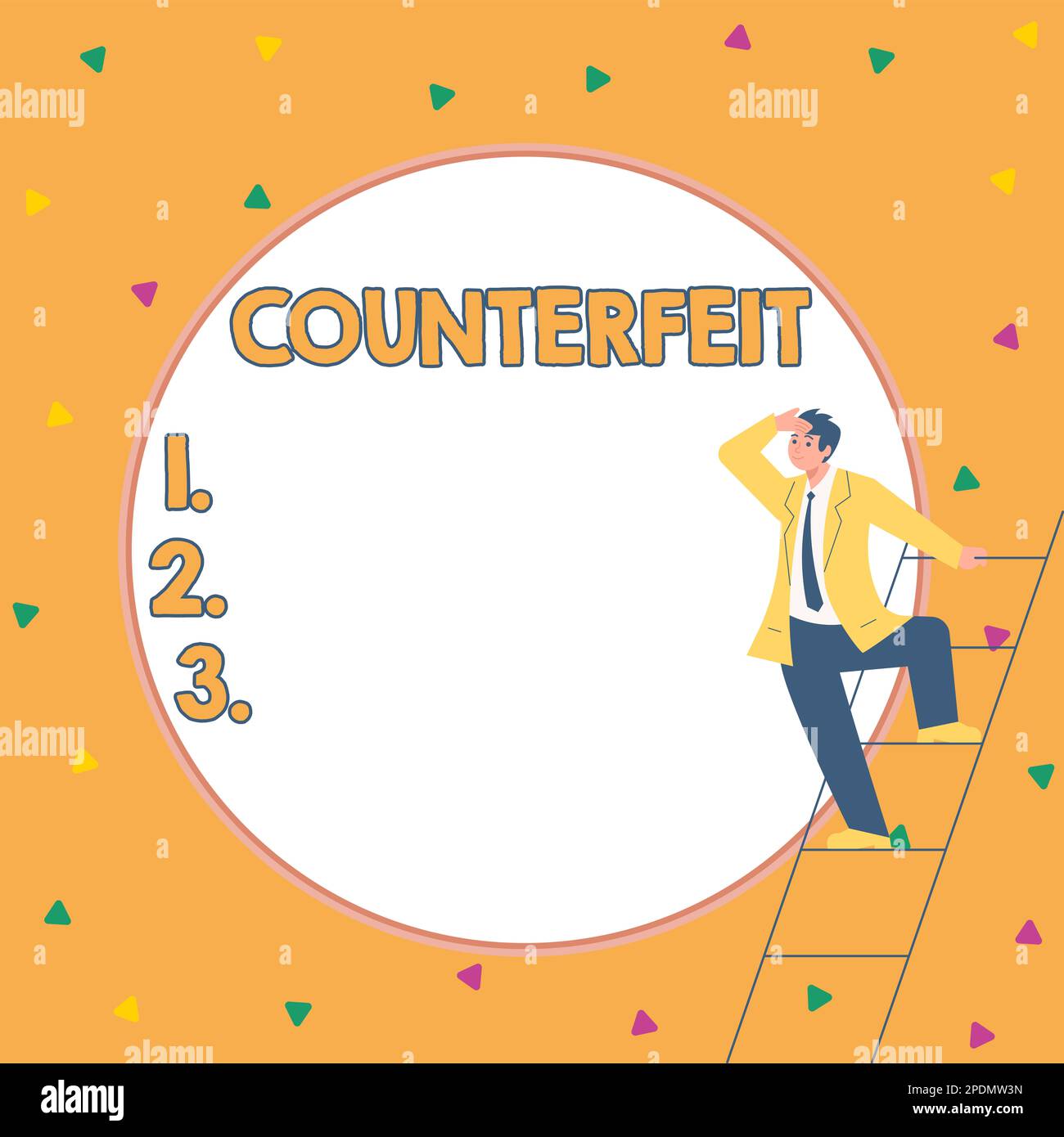 Affiche affichant la contrefaçon. Idée d'affaires faite en imitation de quelque chose d'autre avec l'intention de tromper Banque D'Images