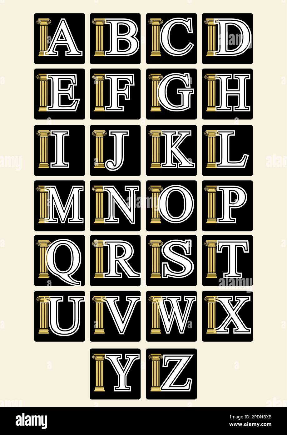 Lettres jungle. Alphabet grec stile. Ensemble de vecteurs. Objet d'illustration du livre d'histoires pour enfants. Élément de stock d'anniversaire pour enfants. Illustration de Vecteur