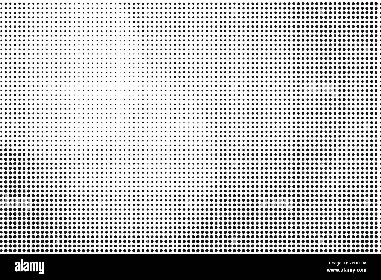 Arrière-plan en pointillés demi-tons abstrait. Motif monochrome avec points. Texture pop art moderne vectorielle pour affiches, sites, cartes de visite, couverture, cartes postales, Illustration de Vecteur