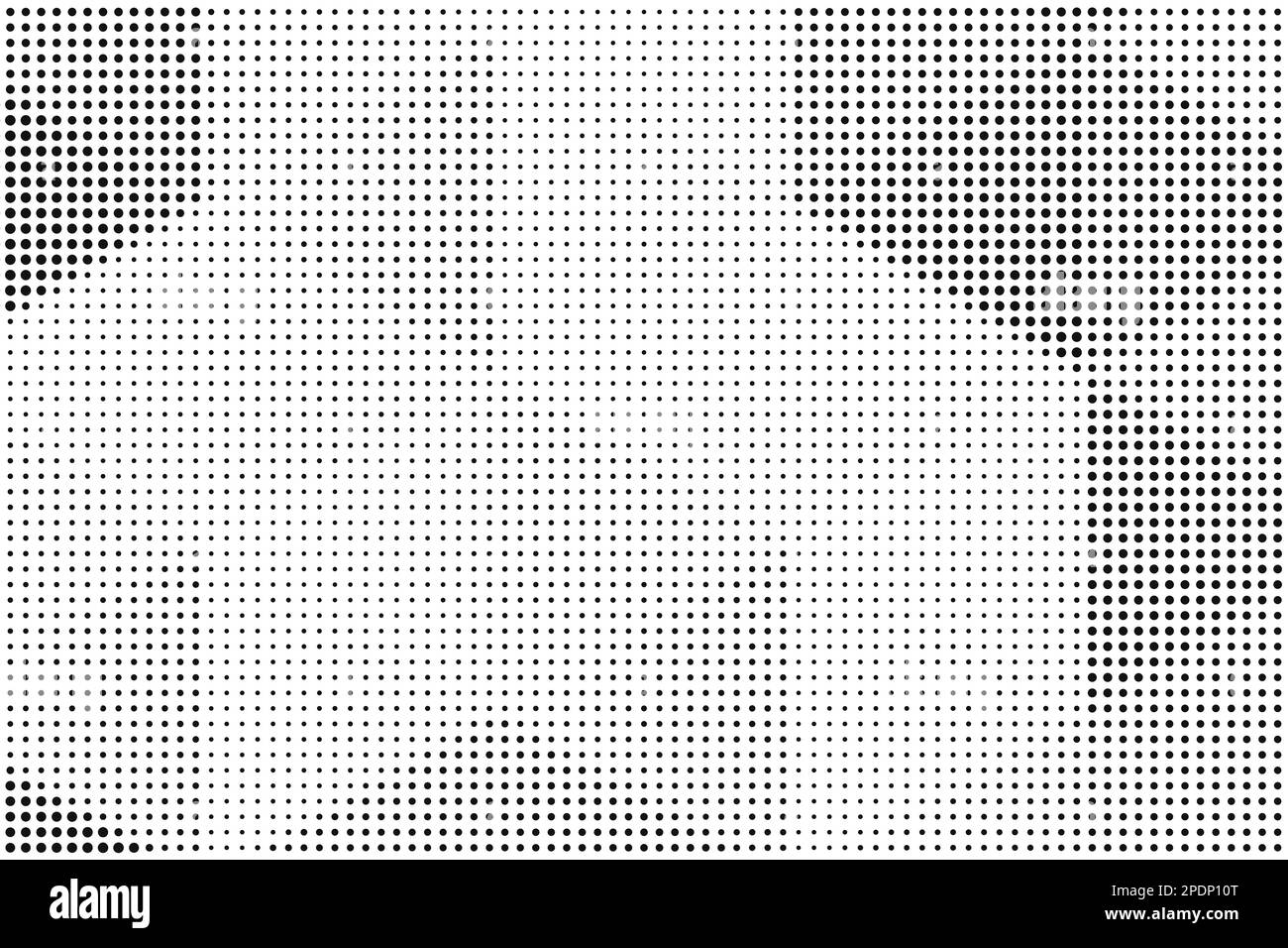 Arrière-plan en pointillés demi-tons abstrait. Motif monochrome avec points. Texture pop art moderne vectorielle pour affiches, sites, cartes de visite, couverture, cartes postales, Illustration de Vecteur