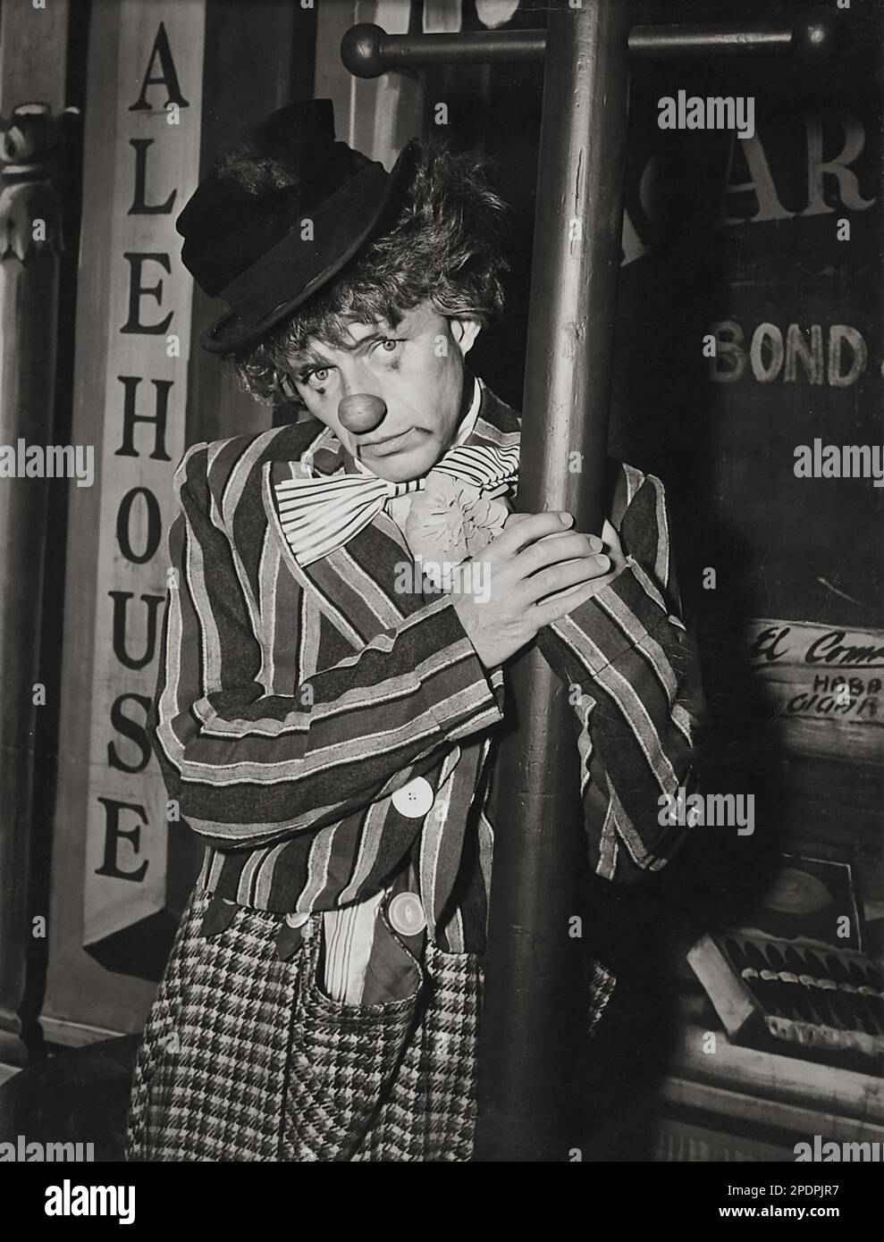 Frank Sinatra comme un clown, fin 1950s photo de publicité Banque D'Images
