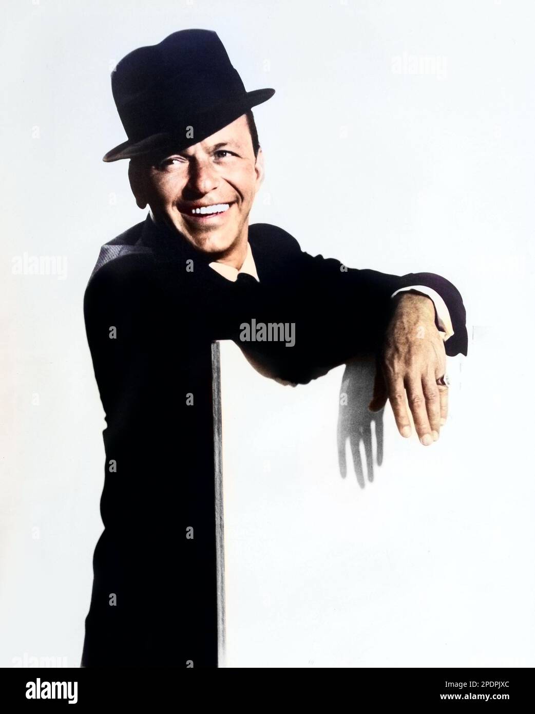 Frank Sinatra Photographie colorisée (c. 1960) photo publicitaire Banque D'Images