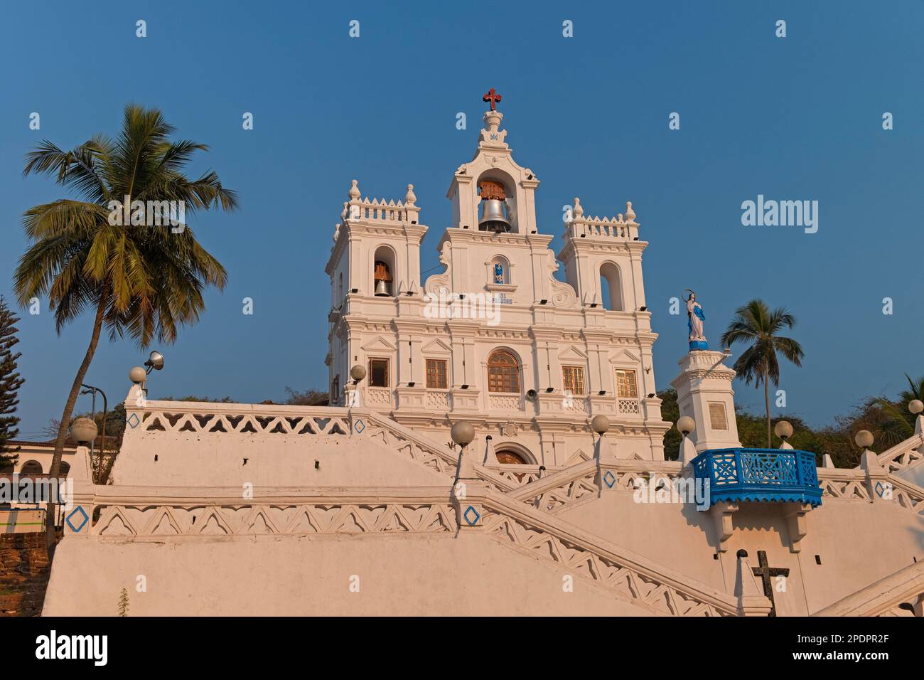 Église Notre Dame de l'Immaculée Conception Panjim Goa Inde Banque D'Images