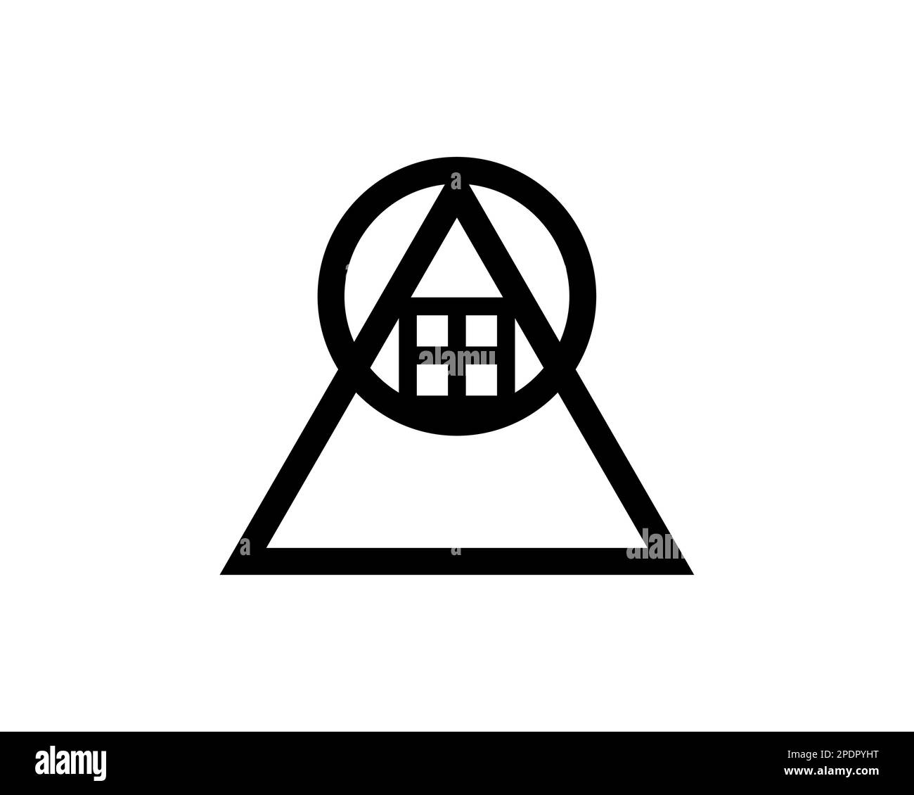 Géométrie sacrée, symbole du tarot de jugement, signe géométrique alchimique, vecteur isolé sur fond blanc Illustration de Vecteur