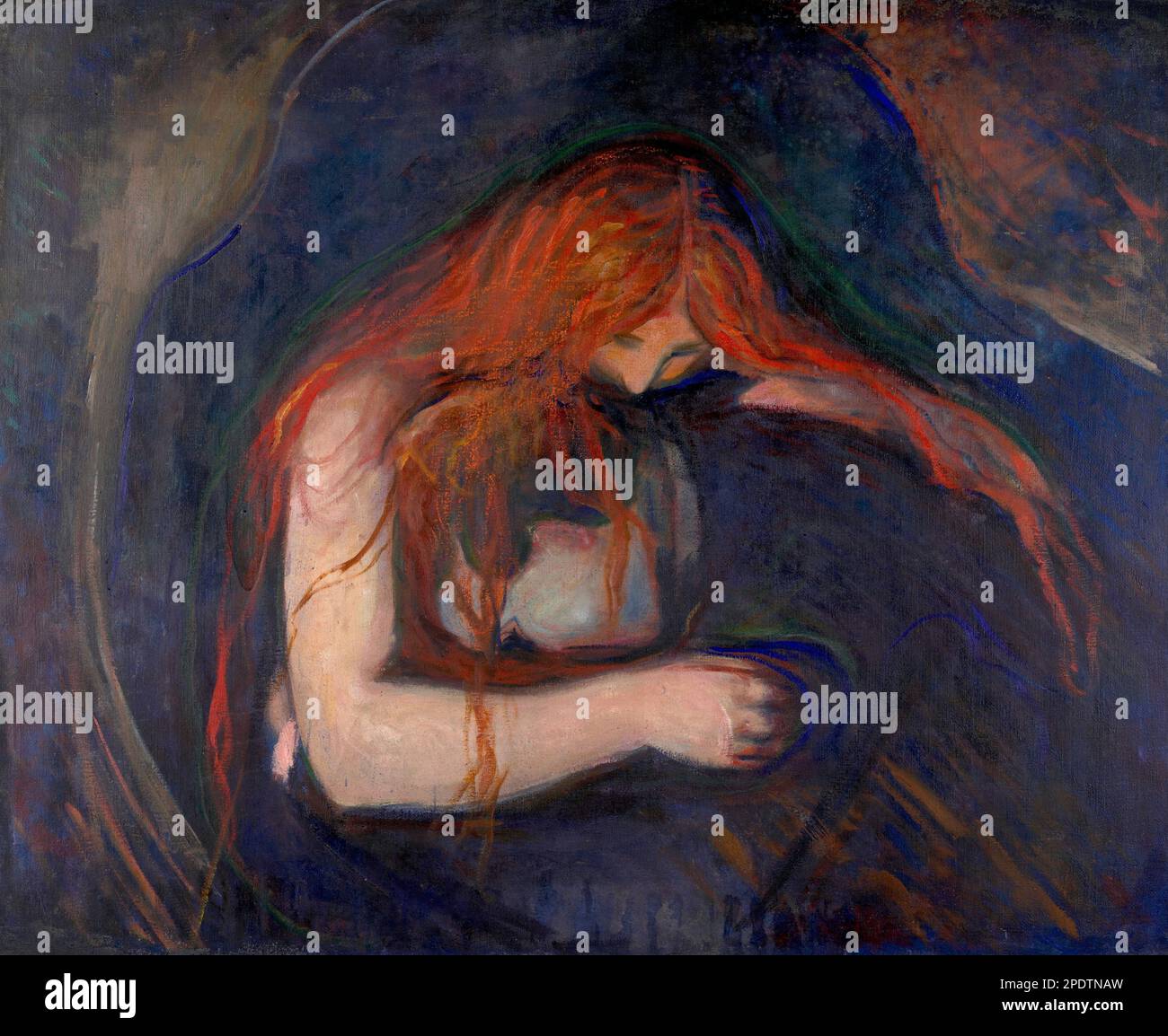 Vampire 1895 par Edvard Munch Banque D'Images