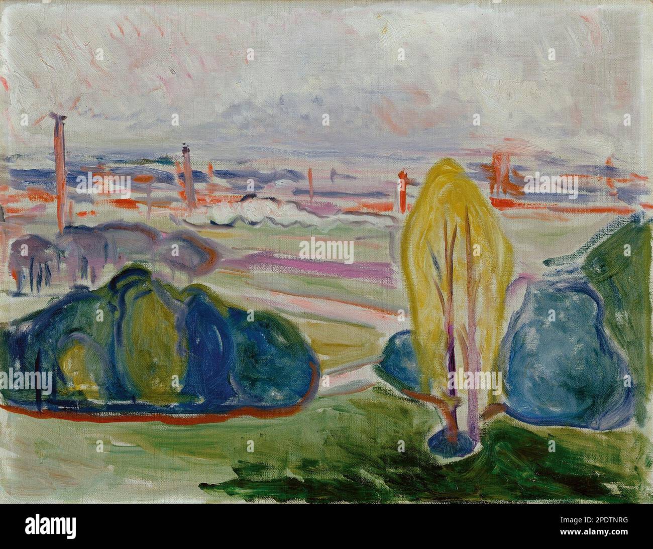Vue sur Chemnitztal 1905 par Edvard Munch Banque D'Images
