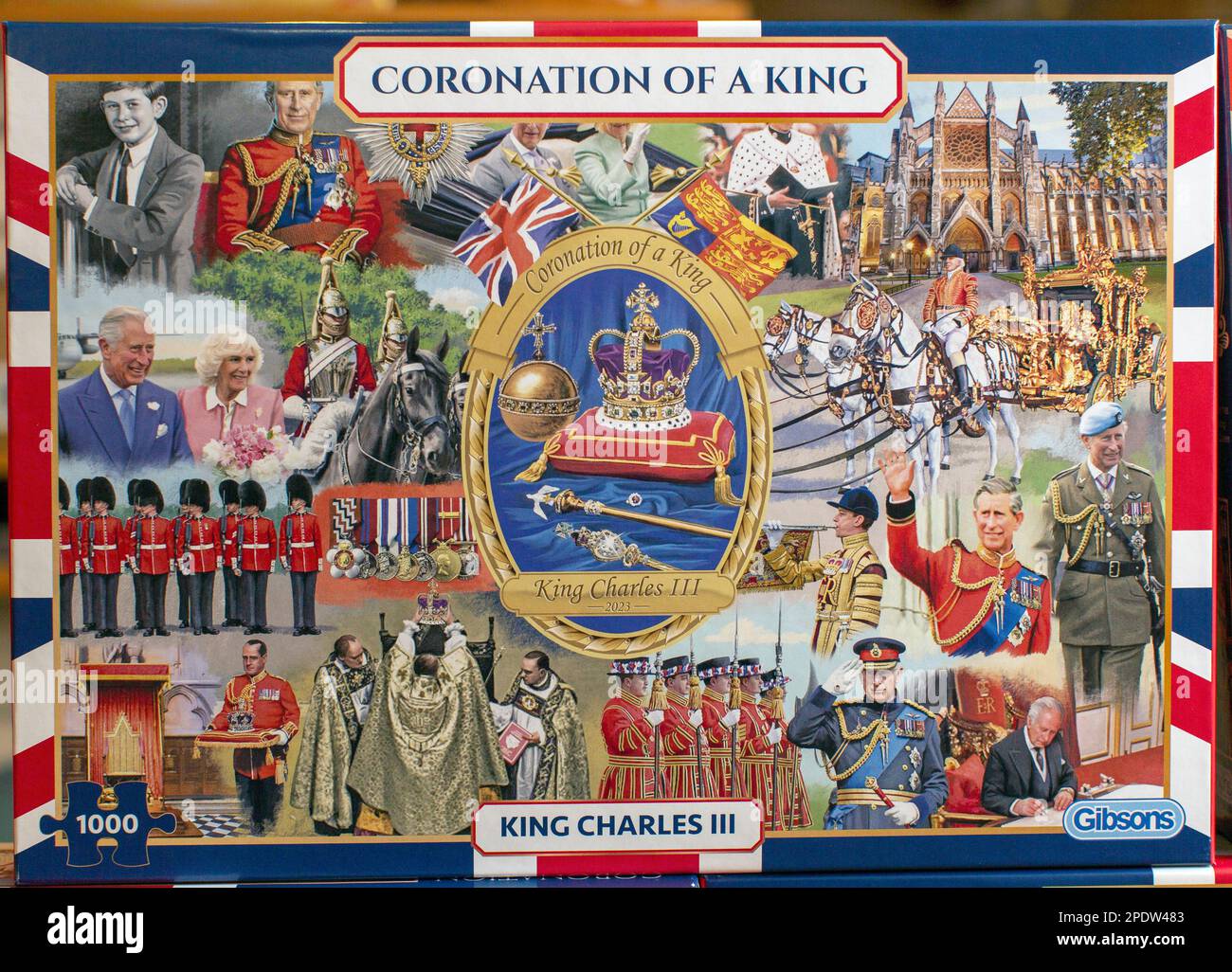 Puzzle célébrant le couronnement du roi Charles III Banque D'Images