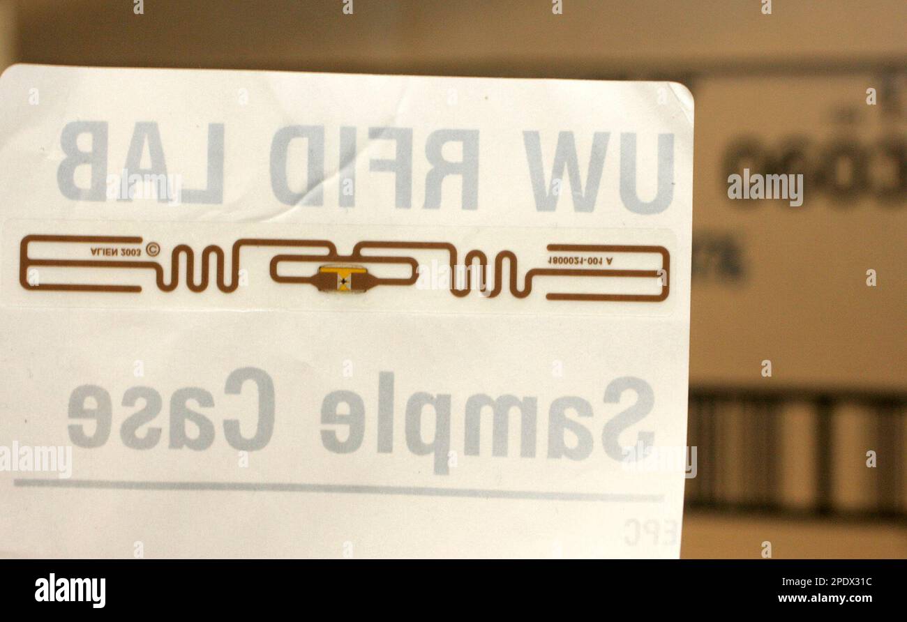 A computer chip, shown Friday Aug. 12, 2005, in Madison, Wis., on the ...