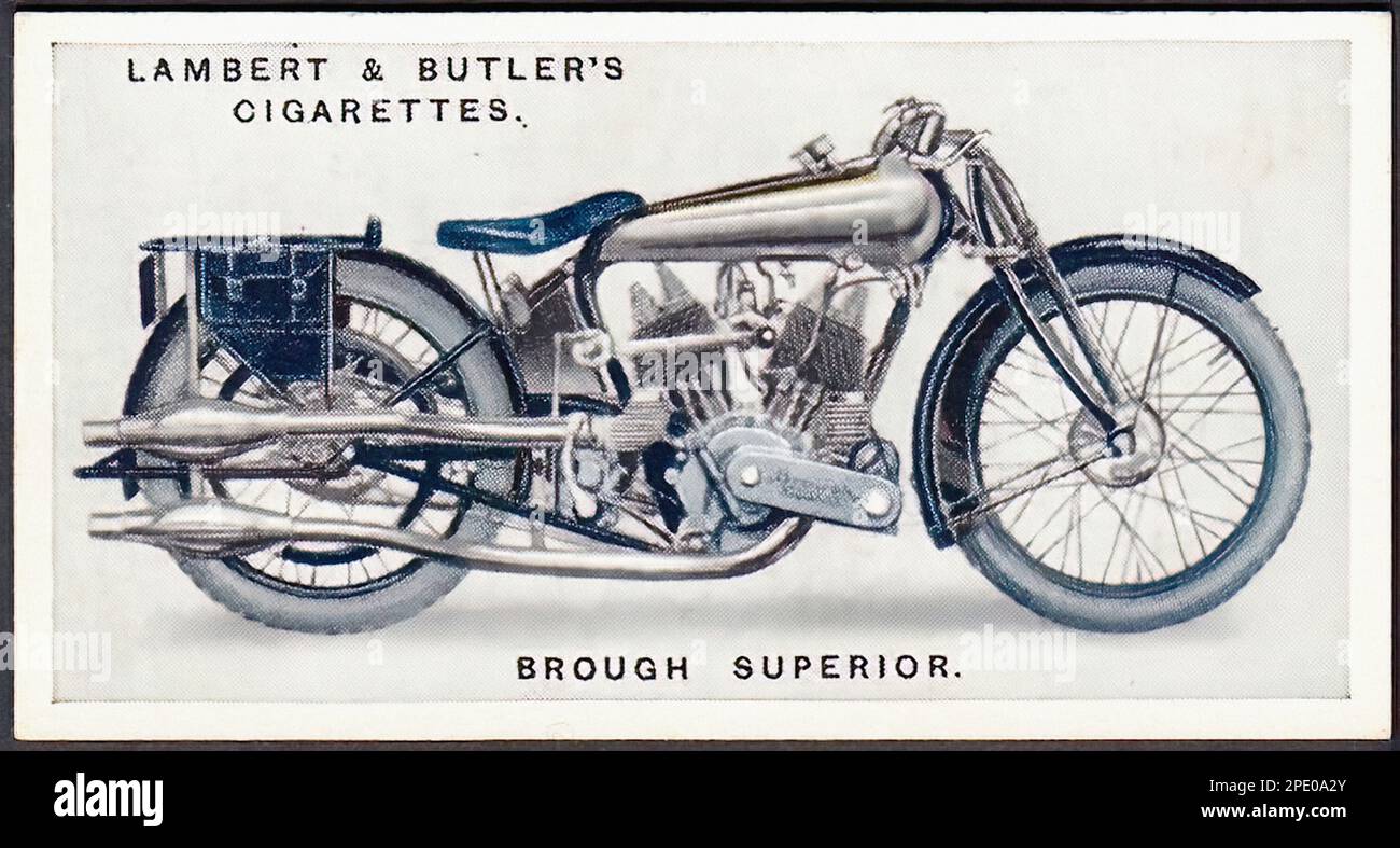 Brough Superior Motorcycle - carte à cigarettes vintage Banque D'Images