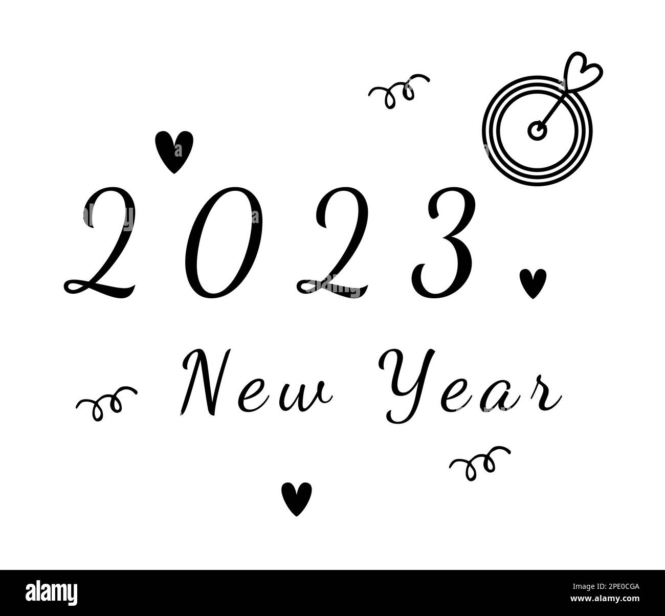 Modèle 2023 concept de couverture de calendrier, ambiance festive Illustration de Vecteur
