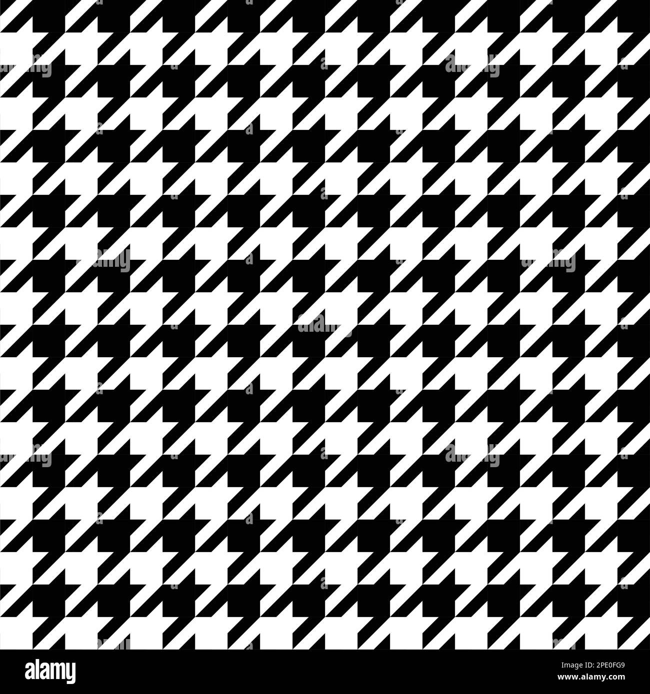 Motif pied-de-poule sans couture, texture de couleur noire répétée, illustration vectorielle. Motif écossais pour les imprimés, les vêtements, le tissu, le tissu isolé Illustration de Vecteur
