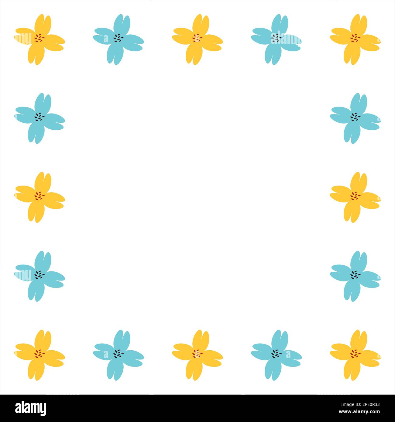 Bordure de fleurs Illustration de Vecteur