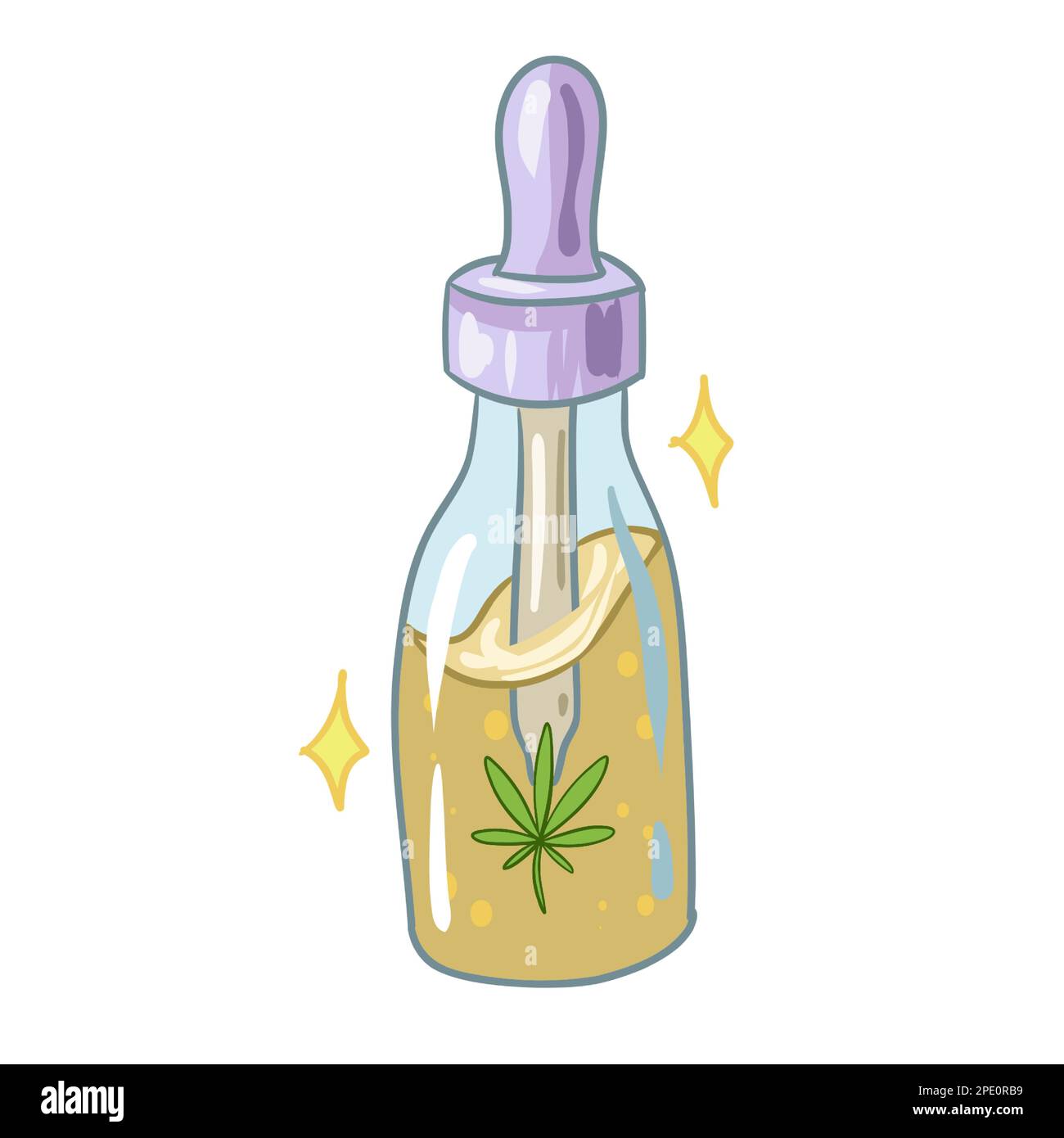 Huile de cannabis. illustration vectorielle d'une boîte d'huile de marijuana. Illustration de Vecteur