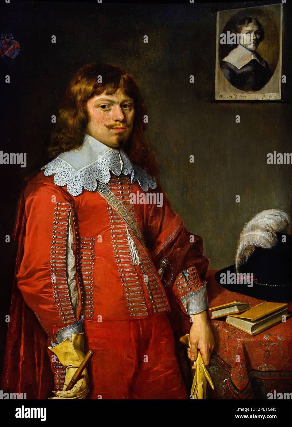 Portrait Christian Rosenkrantz 1641 de David Bailly (1584–1657) est un peintre hollandais de l'âge d'or. Musée des beaux-arts, Leiden, Lakenhal, pays-Bas, Hollande, Néerlandais. Banque D'Images