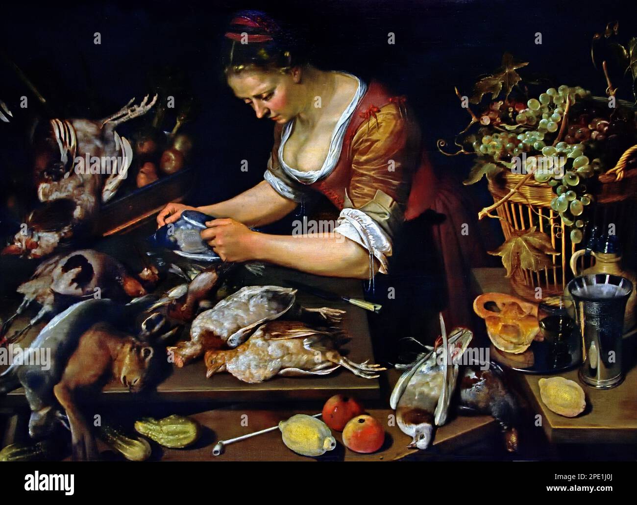 Kitchen STILL Live, 1616 David Bailly (1584–1657) est un peintre hollandais de l'âge d'or. Musée des beaux-arts, Leiden, pays-Bas, Hollande, néerlandais, Peintre de l'âge d'or. Banque D'Images