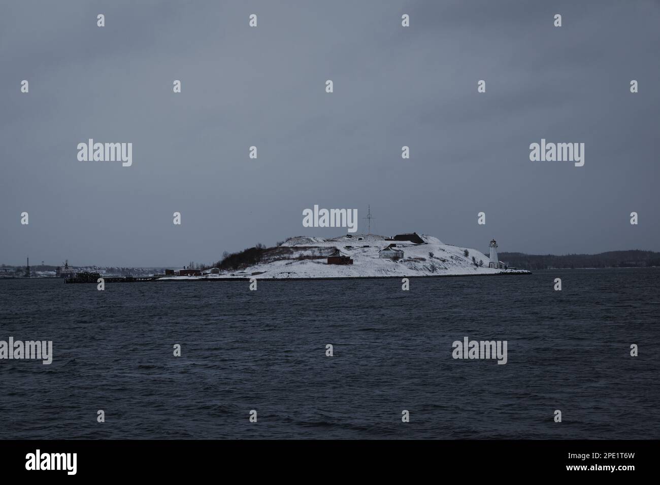 Fort Charlotte sur l'île Georges partie de Parcs Canada dans la baie Terence du port de Halifax, Nouvelle-Écosse, Canada Banque D'Images