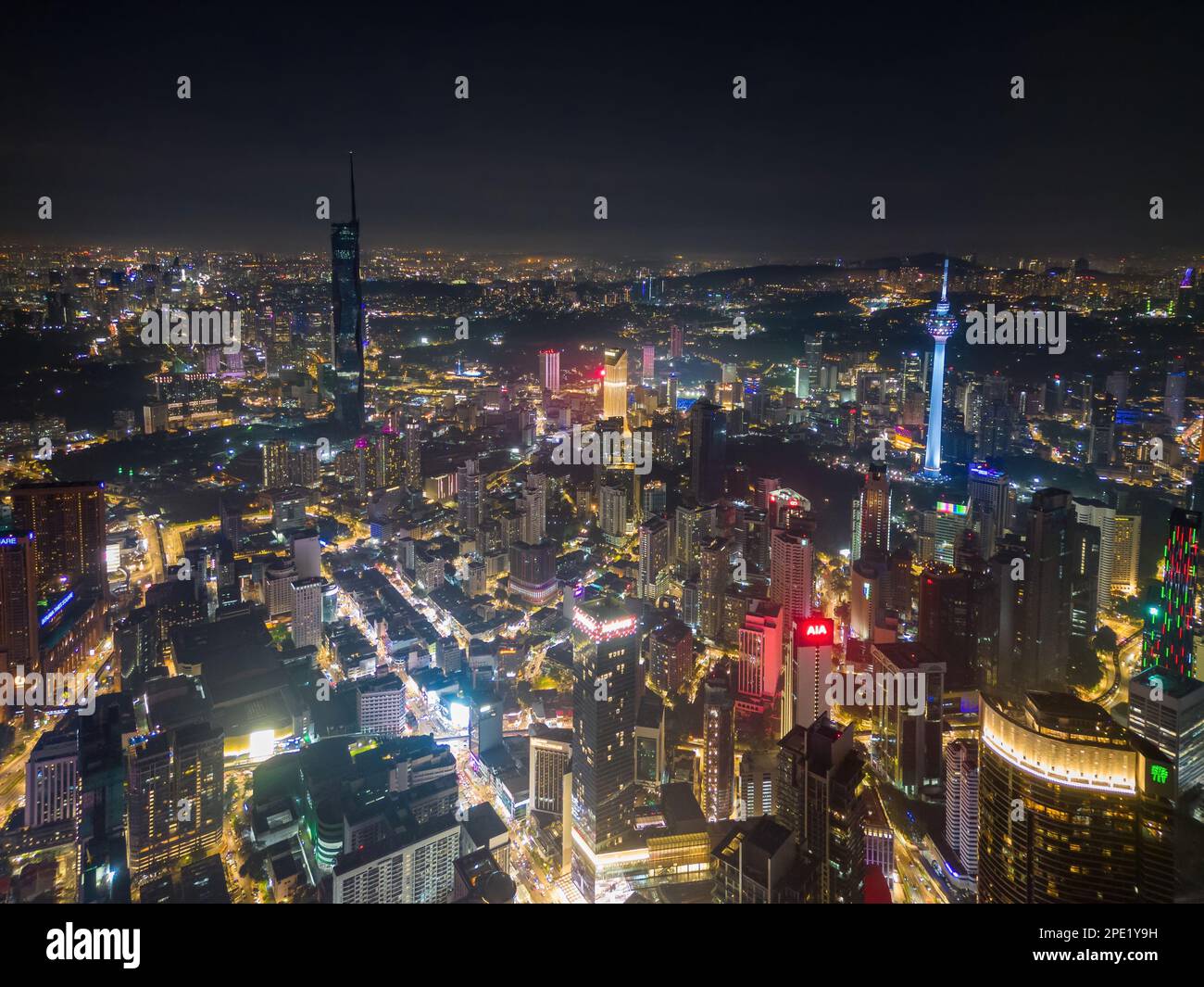 Bukit Bintang, Kuala Lumpur, Malaisie - Nov 29 2022: La vie nocturne animée de Bukit Bintang est un hotspot pour les touristes et les habitants Banque D'Images