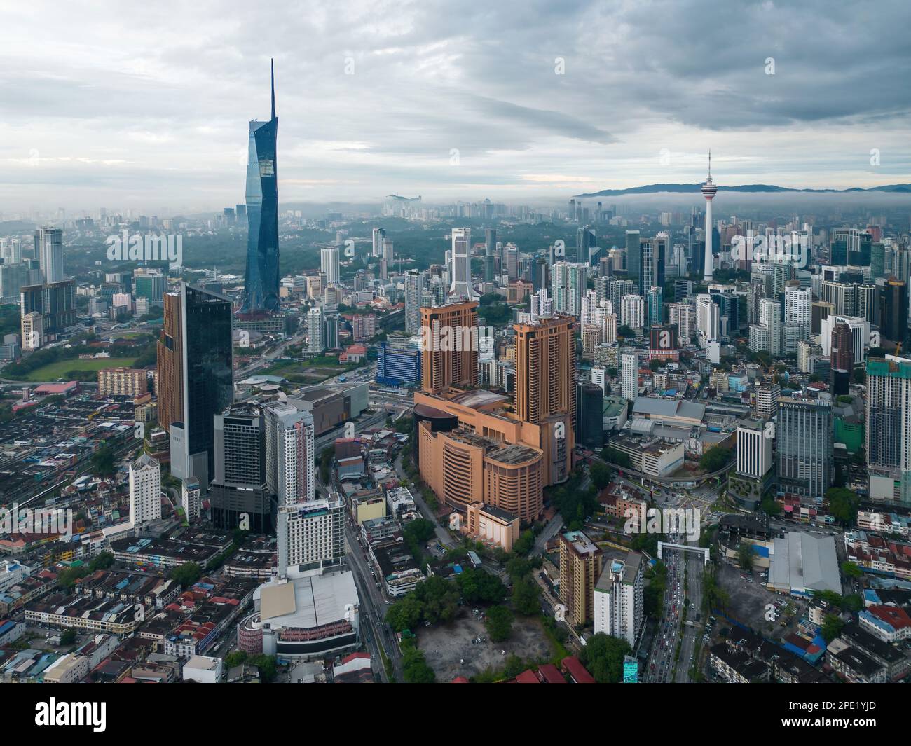 Bukit Bintang, Kuala Lumpur, Malaisie - décembre 01 2022 : vue aérienne de la ville de KL Bukit Bintang dans la journée Banque D'Images