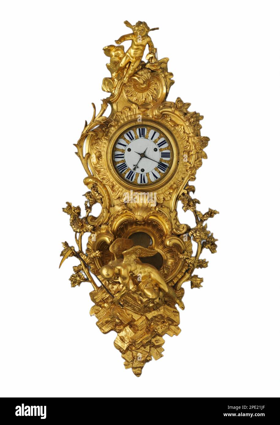 Horloge murale pendule en cartel ca. 1740 Photo Stock - Alamy