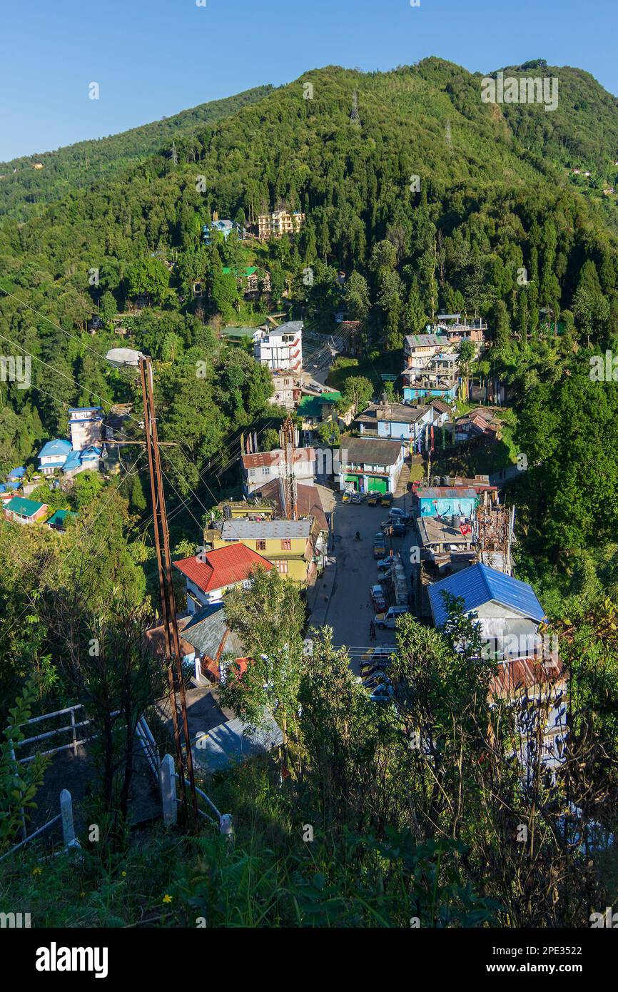 Kaluk, Sikkim, Inde - 18th octobre 2016 : vue tranquille de Kaluk, un lieu touristique dans le pied de l'Himalaya de l'est, Sikkim de l'Ouest. Endroit célèbre. Banque D'Images