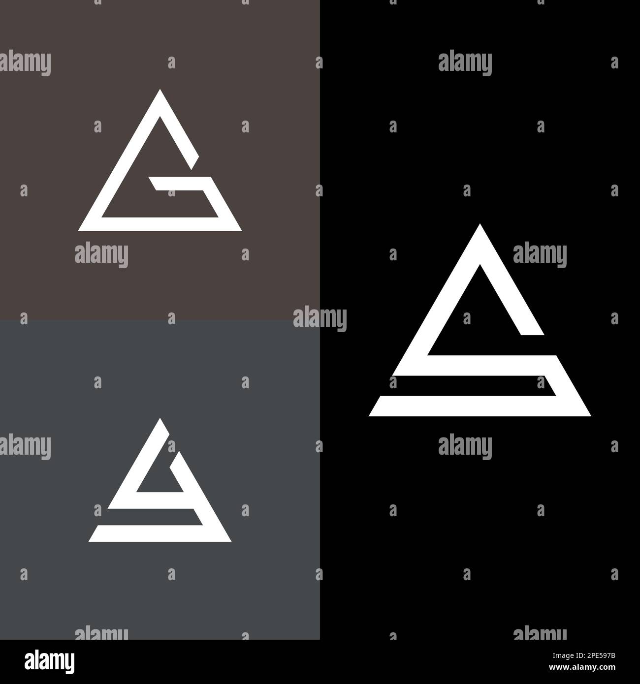 Logo lettre, logo g, logo AS, logo ag, logo moderne et logo minimal. Ce logo peut être utilisé pour la société, le site Web et l'impression Illustration de Vecteur