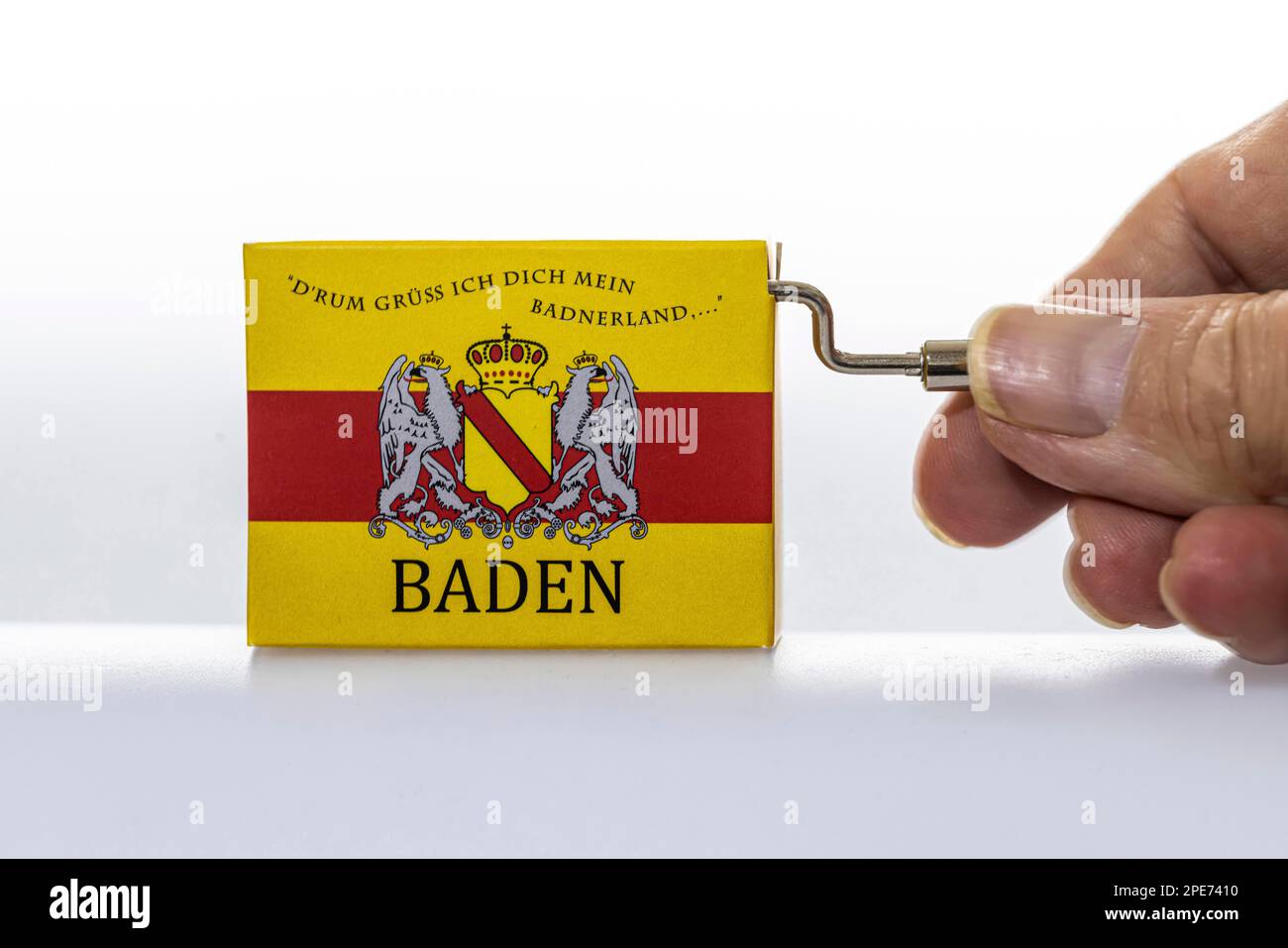 Music box avec le Badnerlied, hymne national du Badener, enregistrement studio, Bade-Wurtemberg, Allemagne Banque D'Images