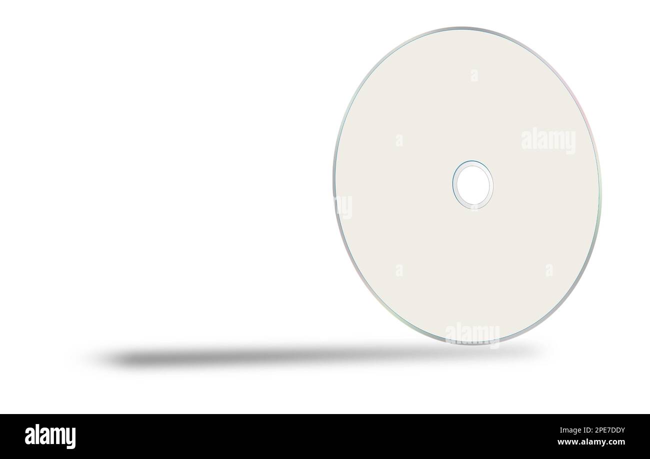 Modèle blanc de CD ou de DVD vierge pour les présentations et le design ...
