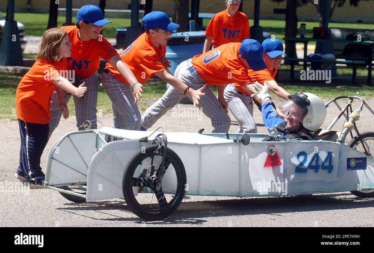 Galdo Brozek, right, a senior at LucasLuray High School, in Lucas, Kan