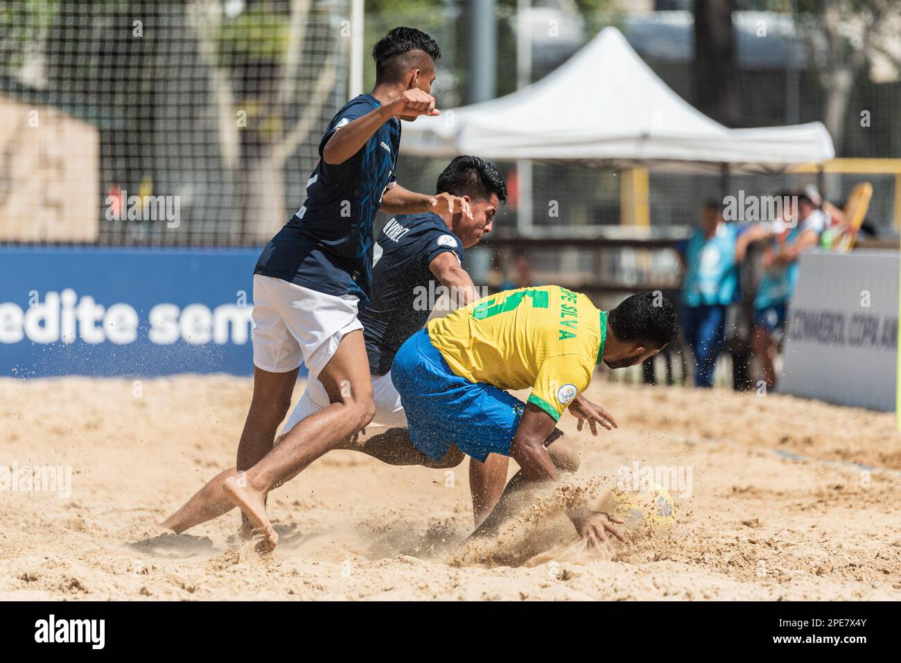 Rosario, Argentine. 15th mars 2023. ROSÁRIO, SF - 15.03.2023: COPA AMÉRICA DE FUTEBOL DE AREIA - Filipe Silva (BRA), pendant le match entre le Brésil et l'Equateur dans le match de football de plage de Copa America à Rosario, en Argentine. (Photo: Sporeo/Fotoarena) crédit: Foto Arena LTDA/Alay Live News Banque D'Images