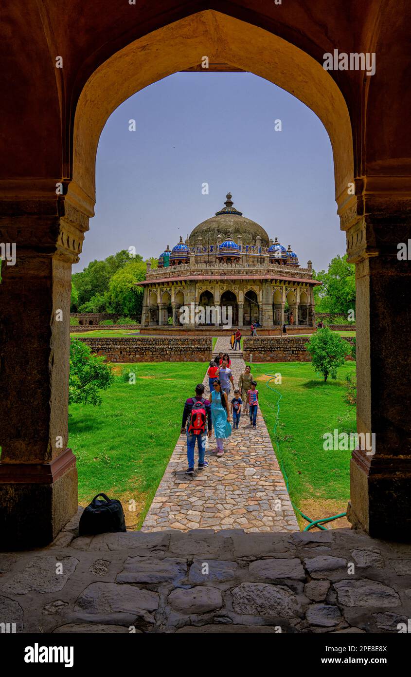 Tombeau ISA Khan Niazi situé dans le complexe de tombeau d'Humayun Banque D'Images