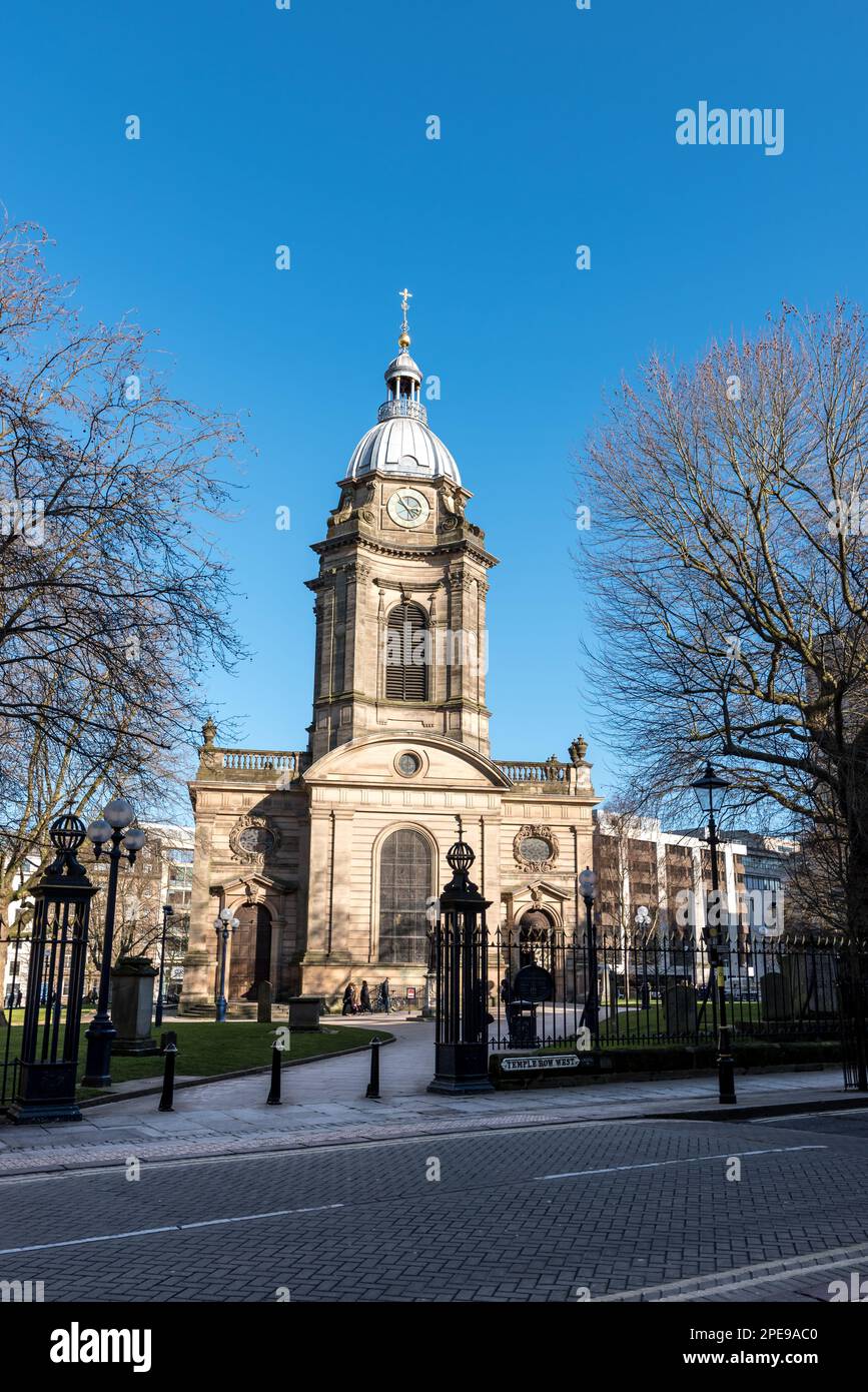 L'église St Philip a été construite en tant qu'église paroissiale de style baroque à Birmingham, au Royaume-Uni Banque D'Images