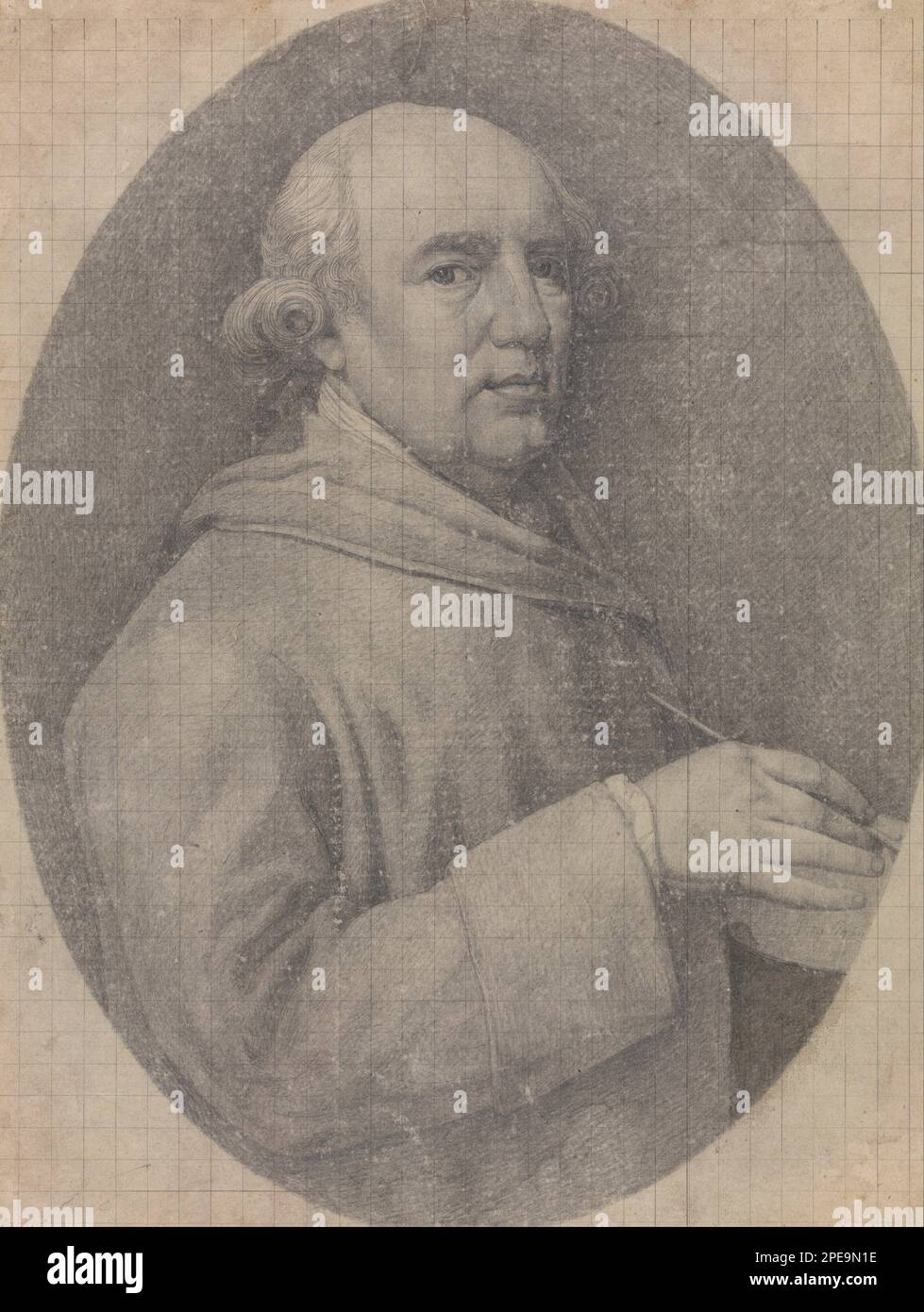 Etude pour le autoportrait dans Enamel vers 1781 par George Stubbs Banque D'Images