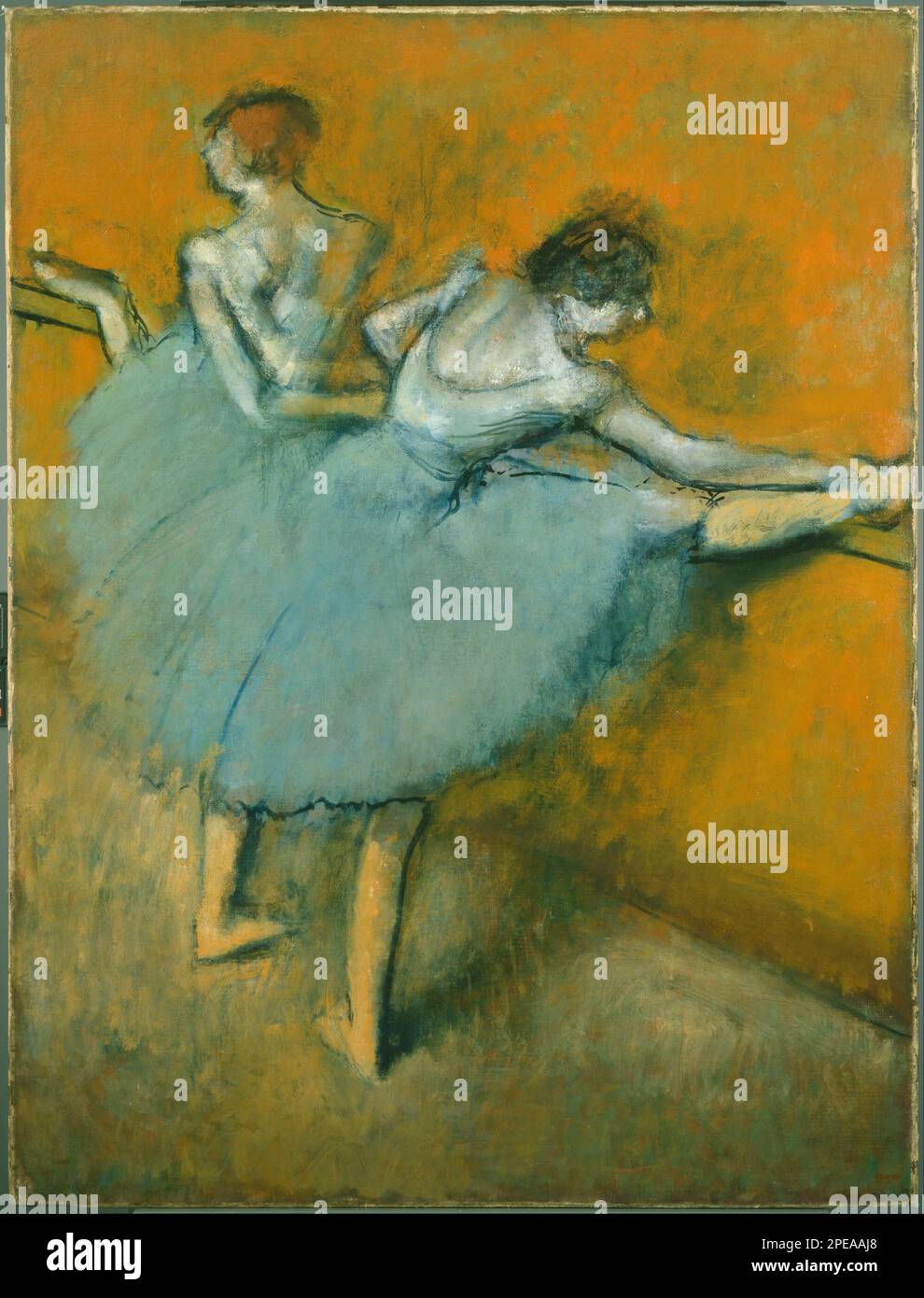 Edgar Degas, danseuses à la barre. Vers 1900. Huile sur toile