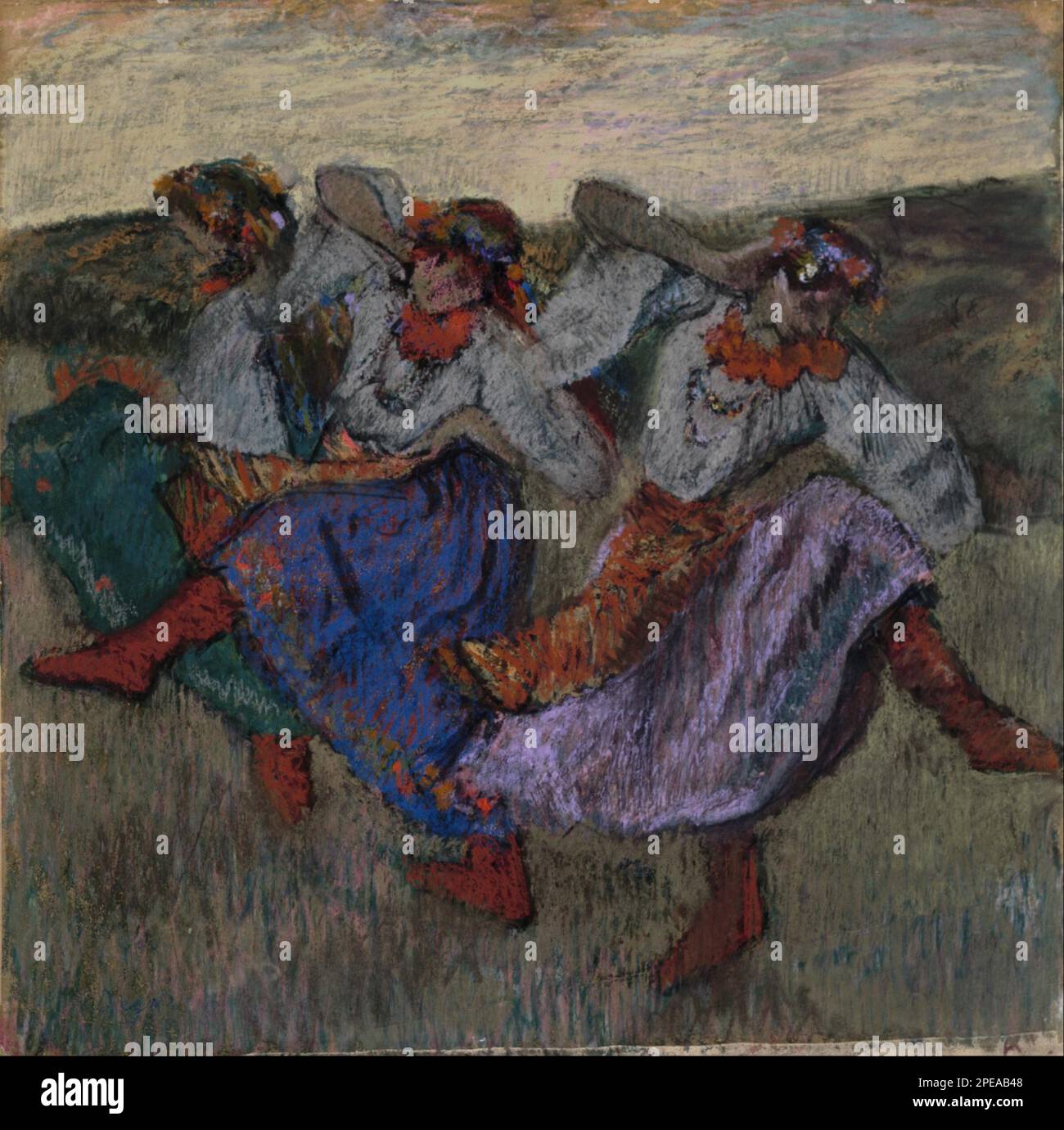 Anglais: Danseurs russes 1894/1904 par Edgar Degas Banque D'Images