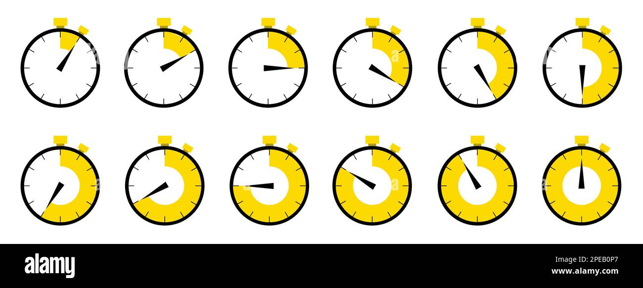 Icône de réglage horizontal de l'horloge analogique Illustration de Vecteur