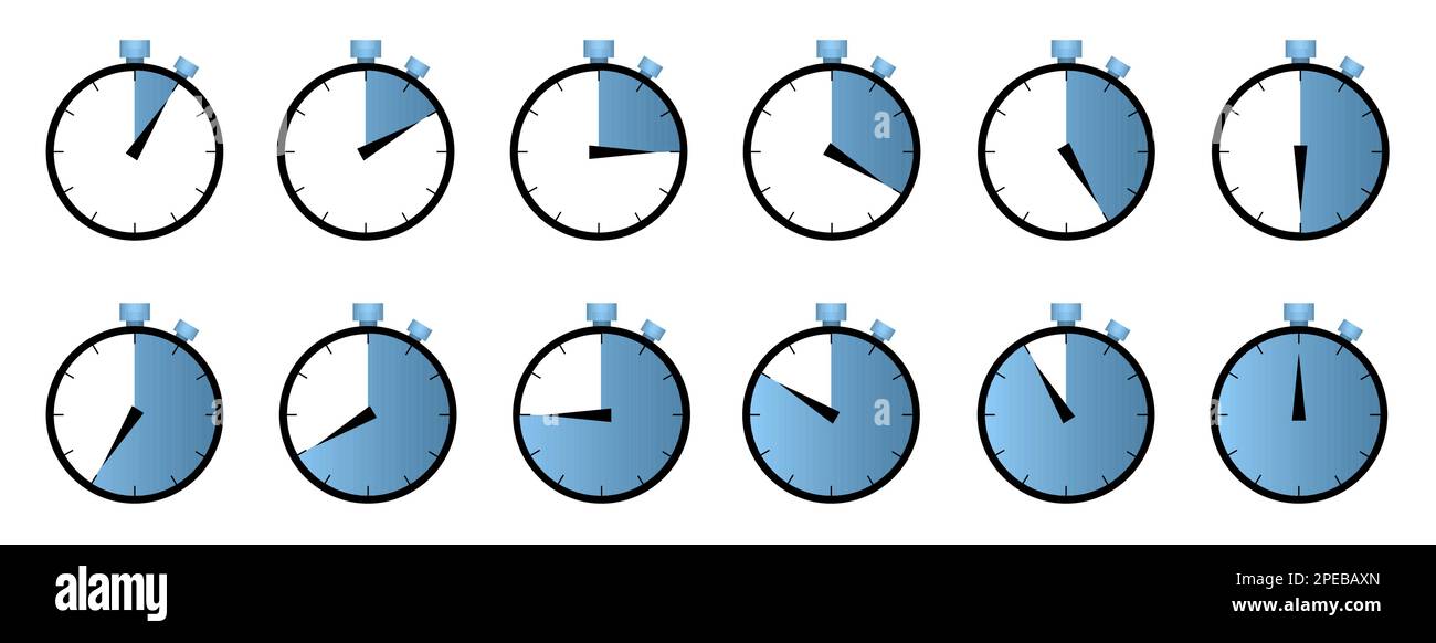 Réglage de l'horloge, icône du minuteur Illustration de Vecteur